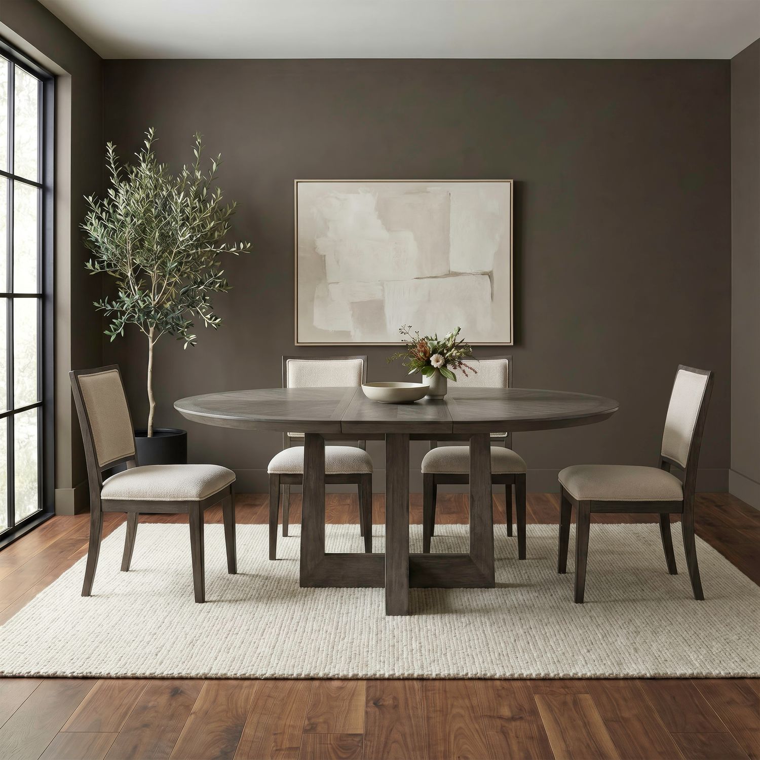 5 Piece Pedestal Table Set
