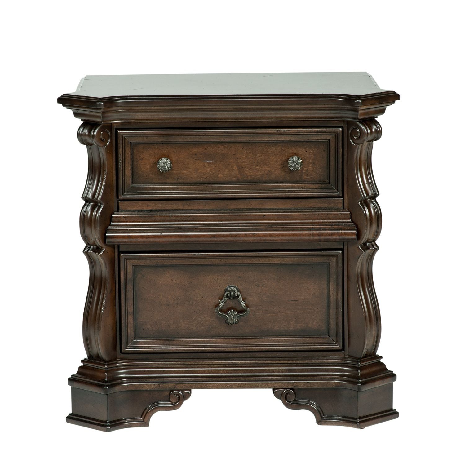 King Sleigh Bed, Dresser & Mirror, Chest, Night Stand