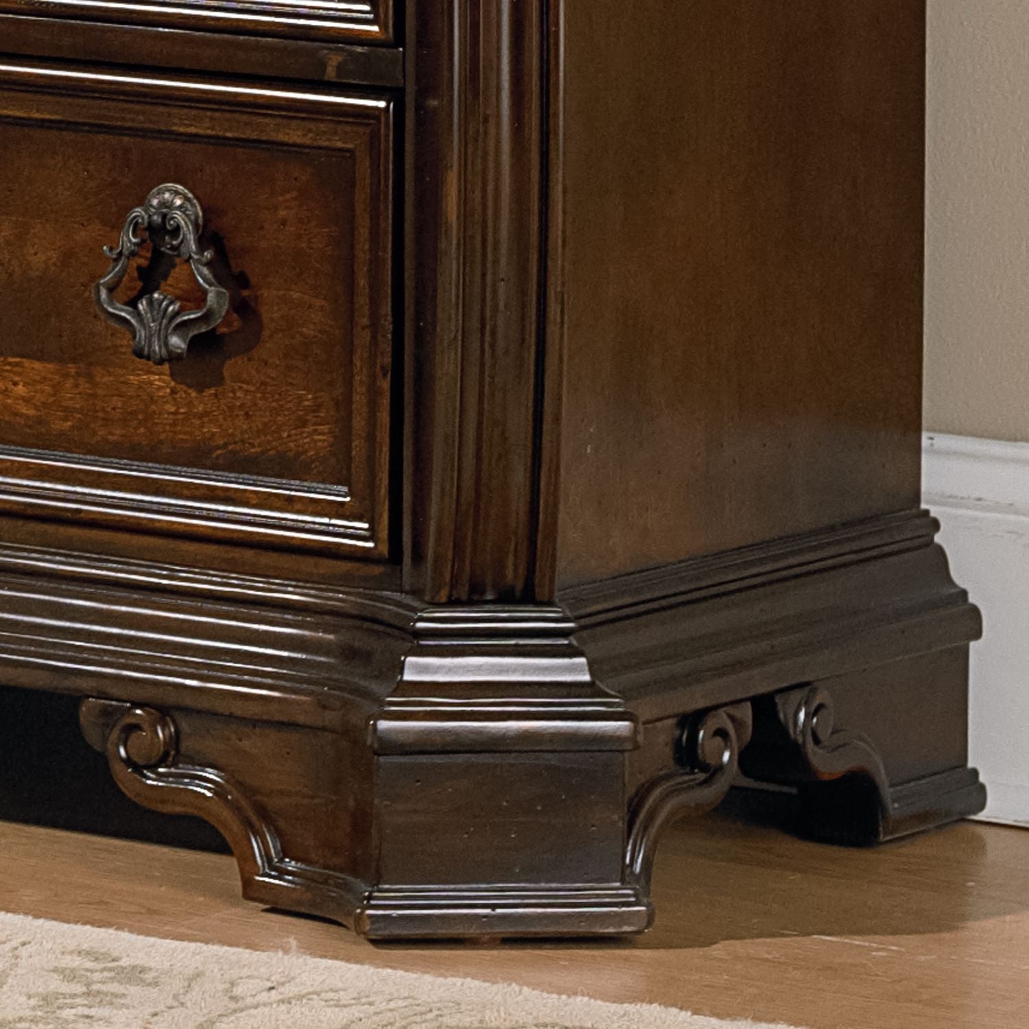 Queen Sleigh Bed, Dresser & Mirror, Night Stand
