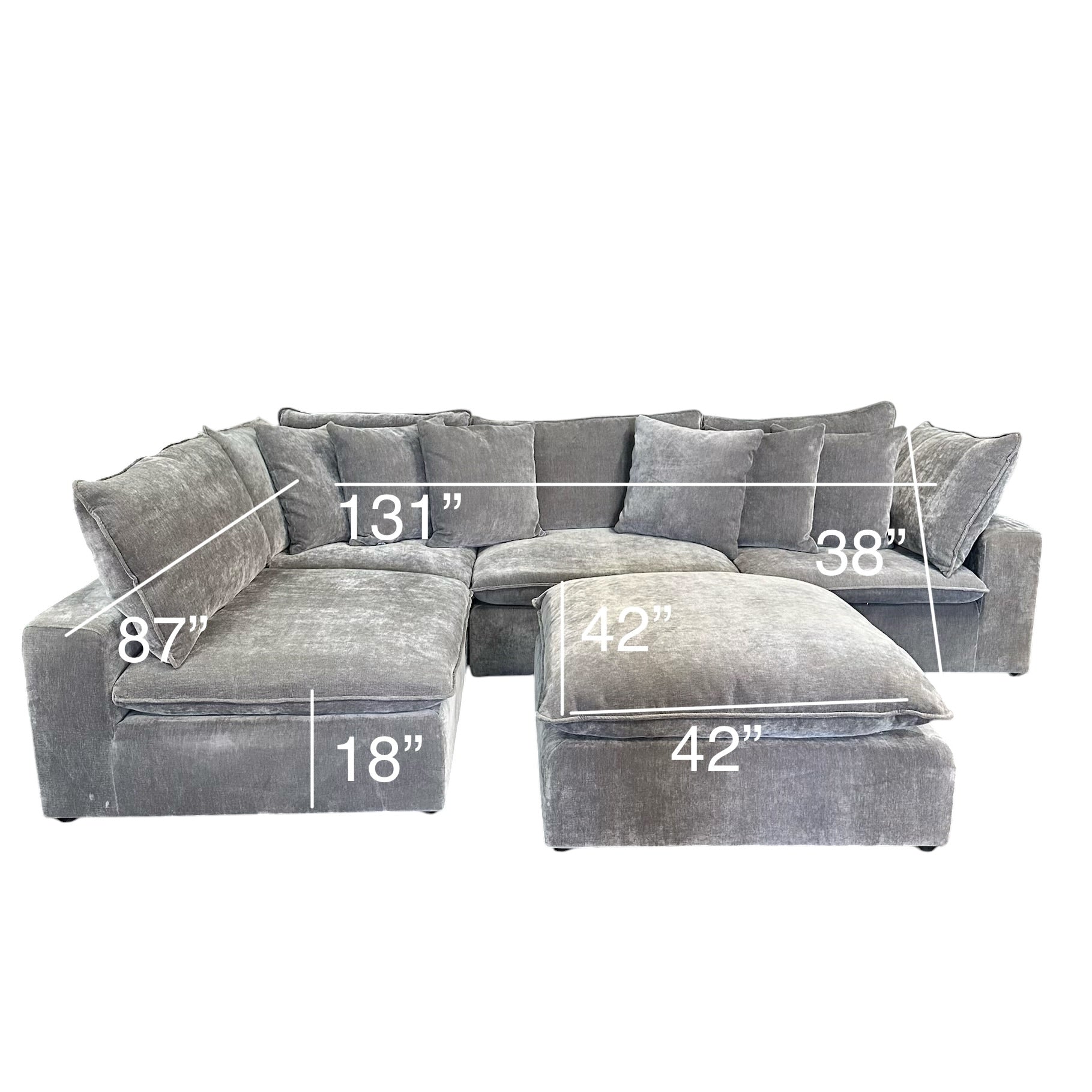 5 Pc Modular Cloud Sectional Sofa