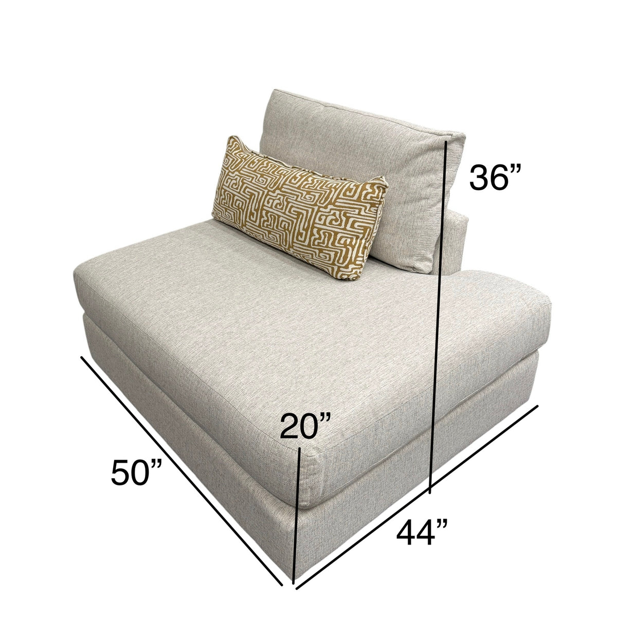 Mason Modular RAF Armless Chaise