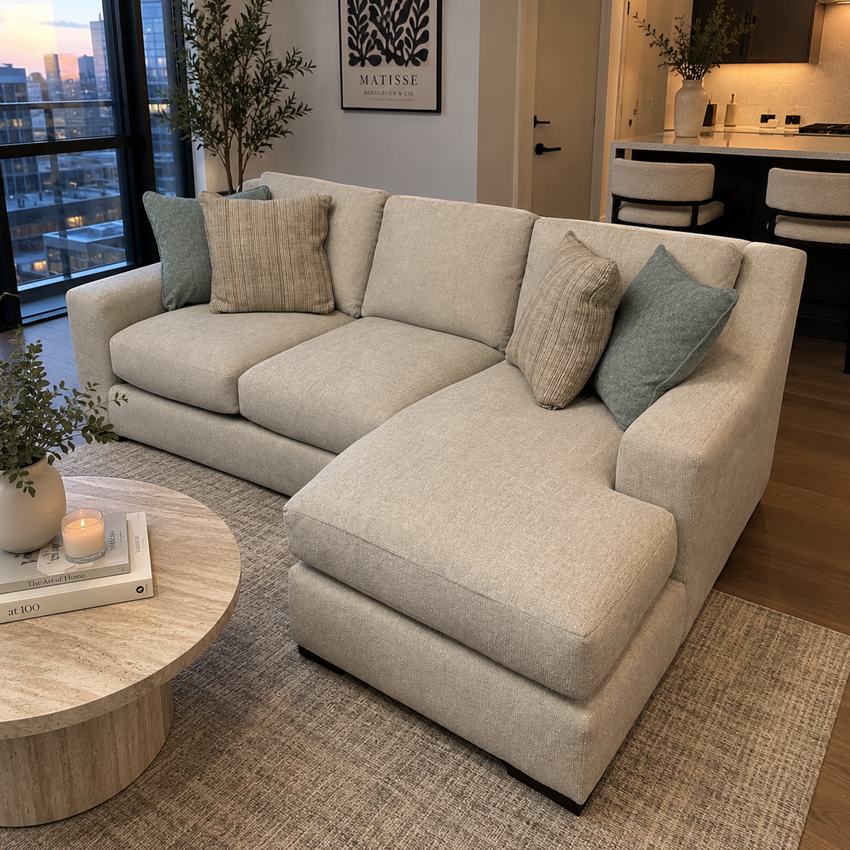 Vance Sectional with Right Arm Facing Chaise