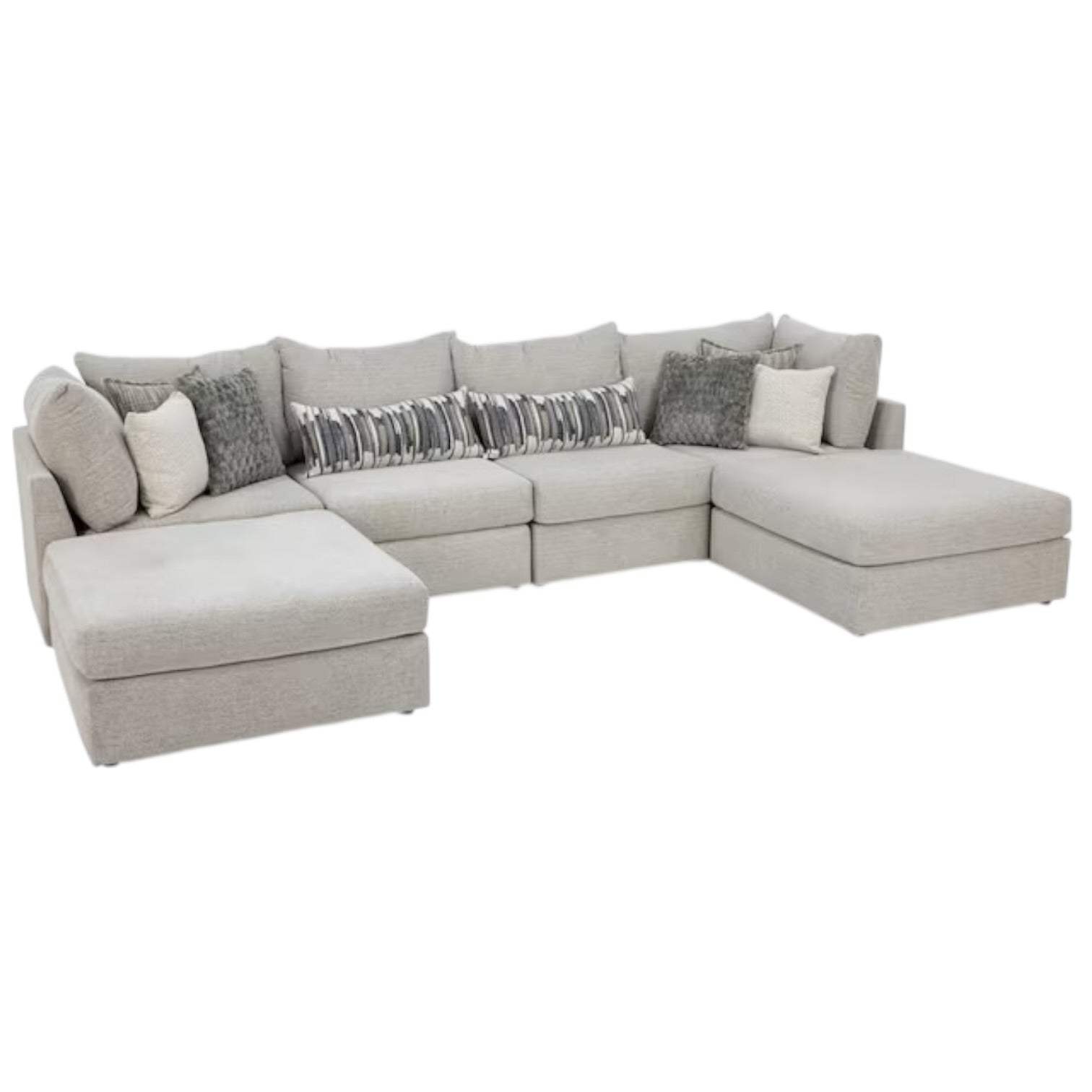 Hudson Modular 6 Piece Double Chaise Sectional