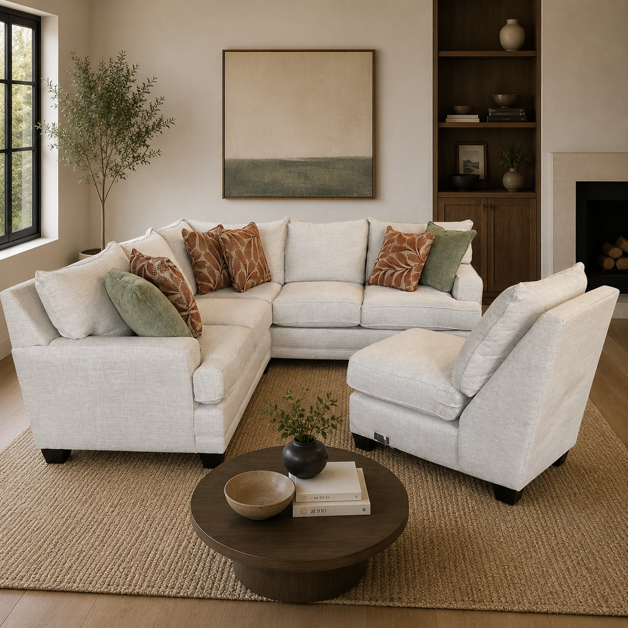 Kennedy Corner Sectional with Extra Armless Piece
