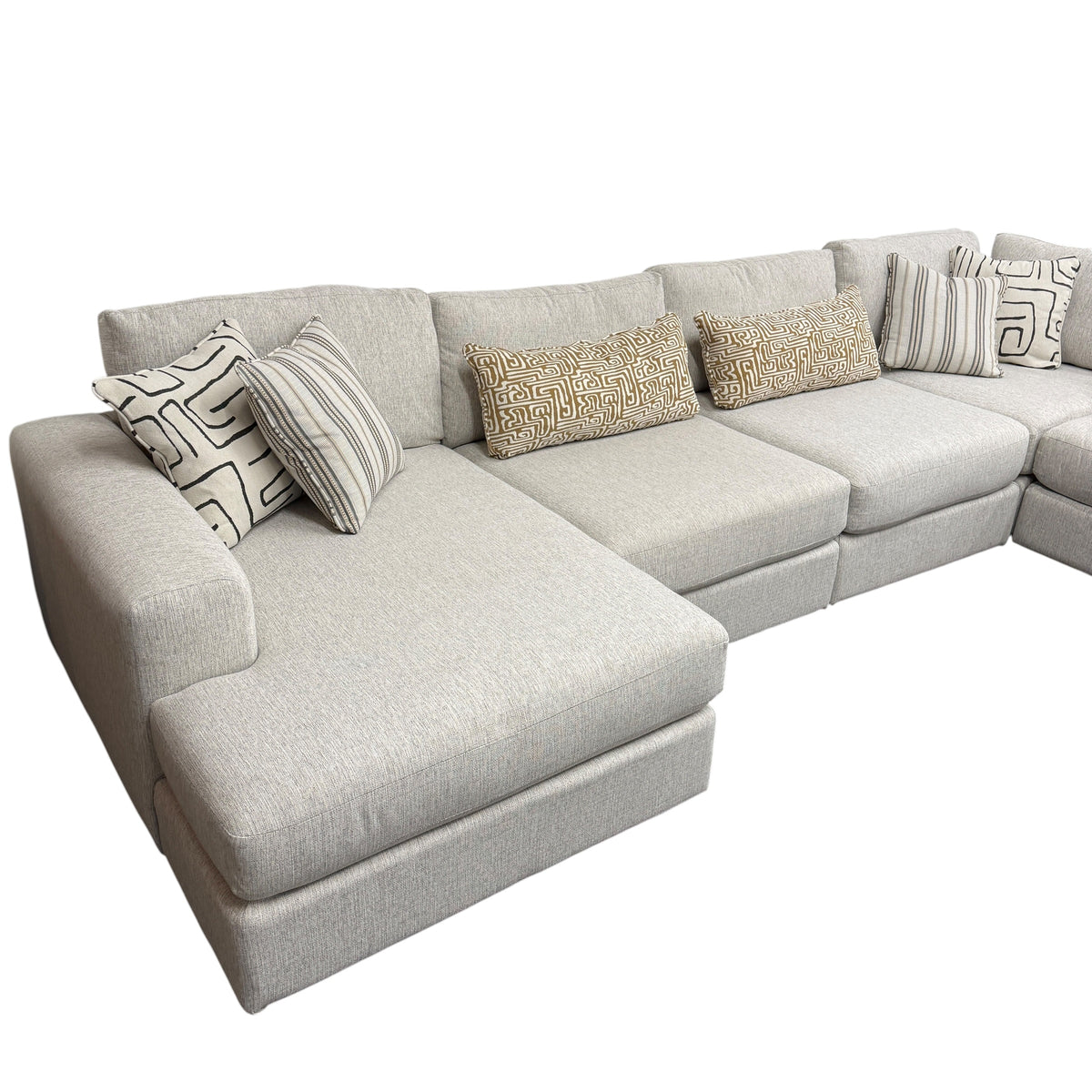 Mason Modular U- Shape Sectional with RAF Bumper Chaise