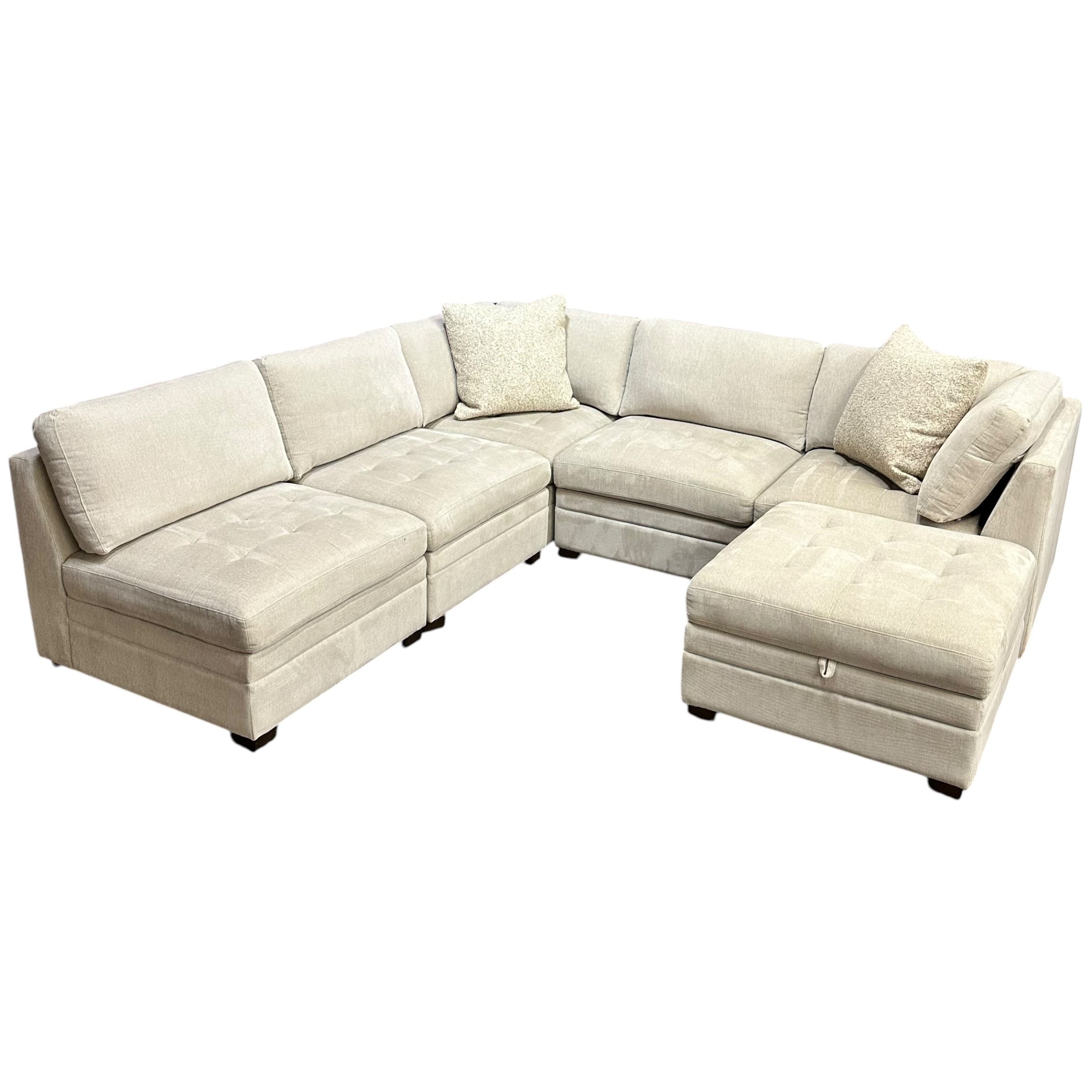 Modular Sectional with storage ottoman
