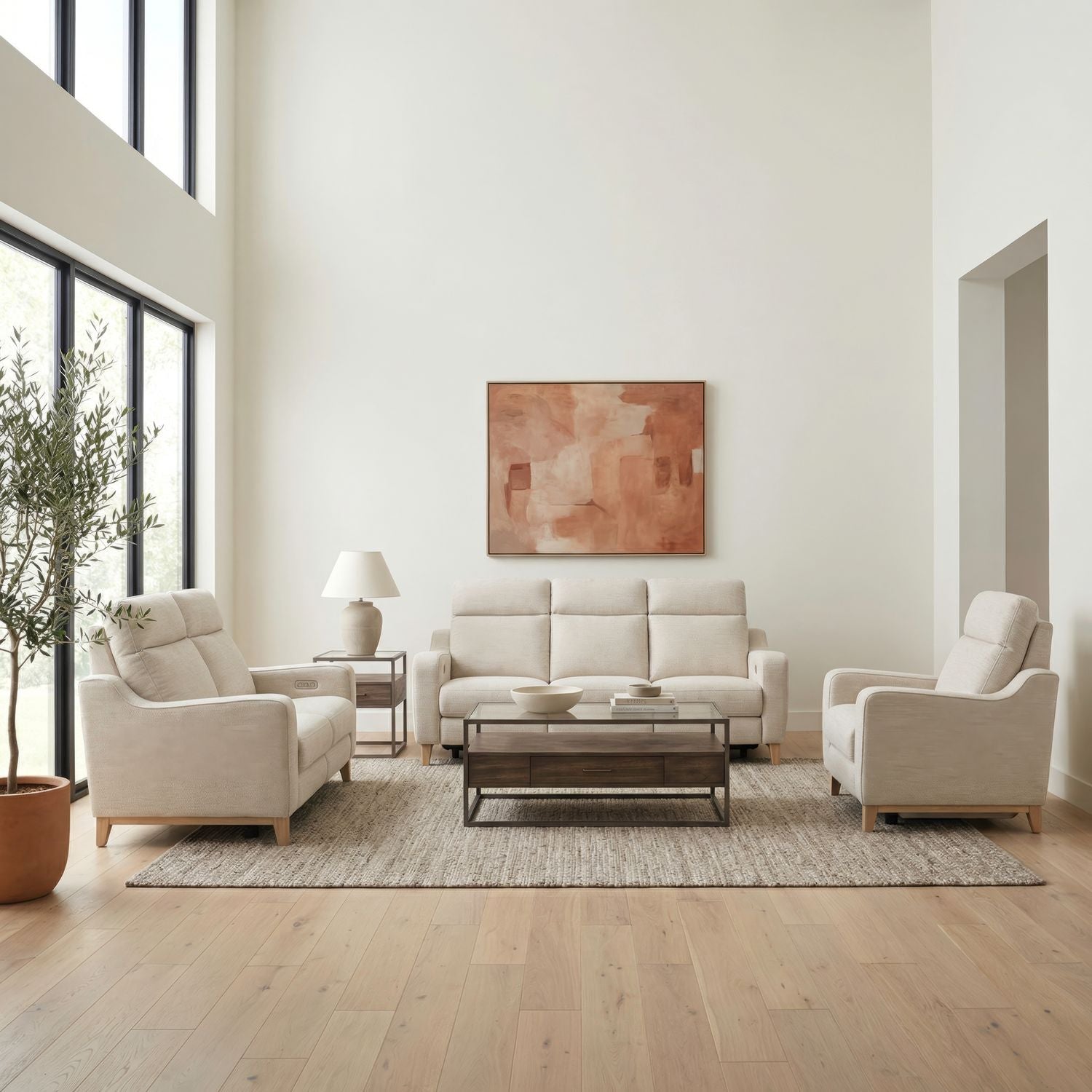 Sofa w/ Loveseat & Recliner