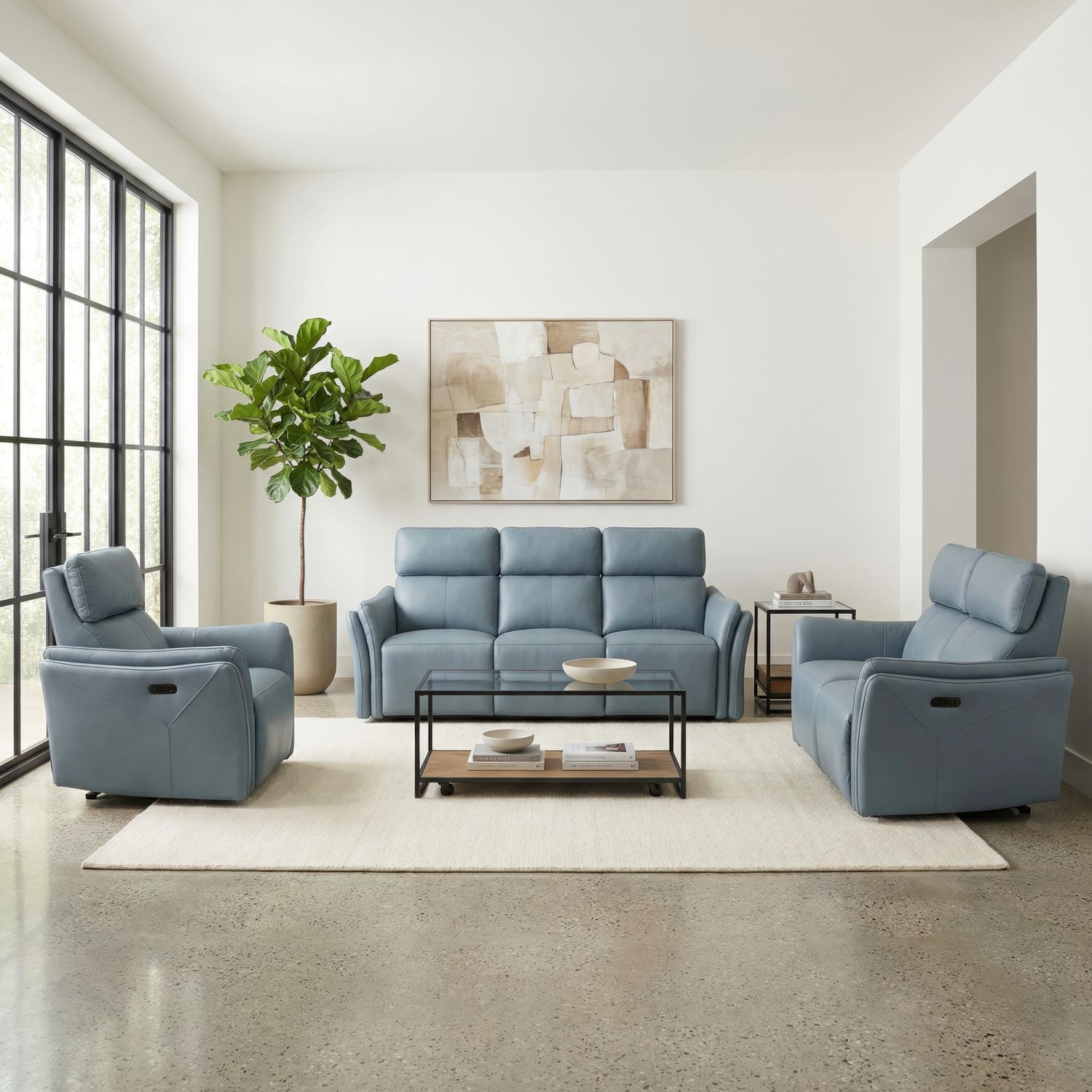 Sofa w/ Loveseat & Recliner
