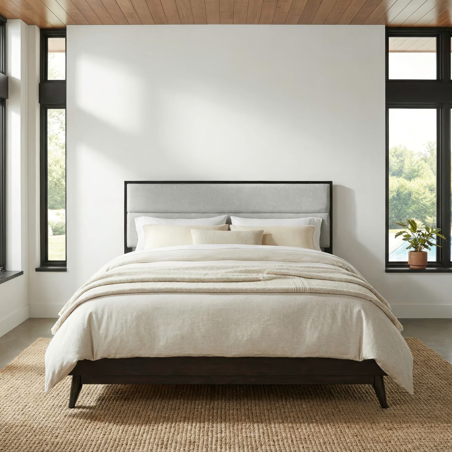 Queen Uph Platform Bed