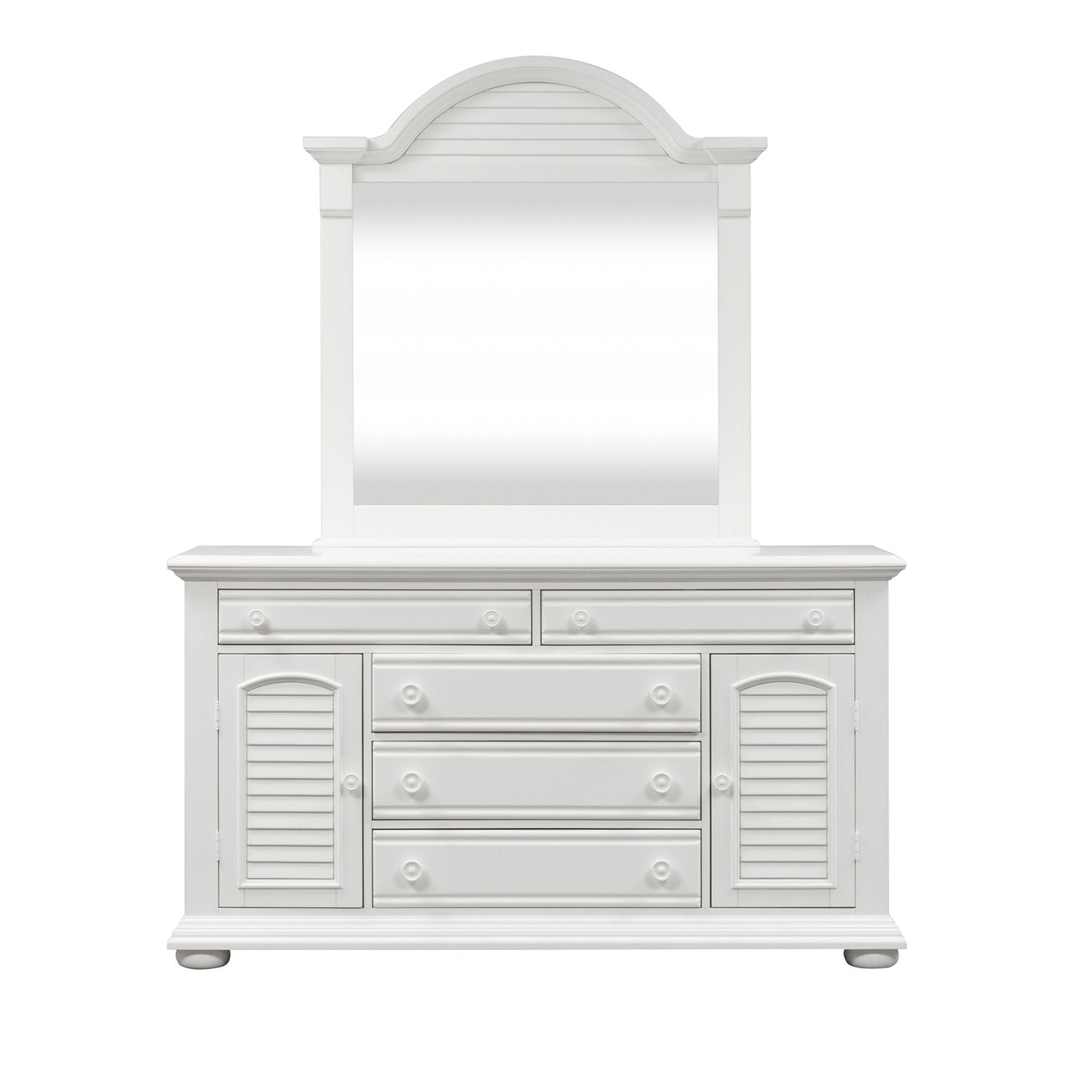King Poster Bed, Dresser & Mirror, Night Stand