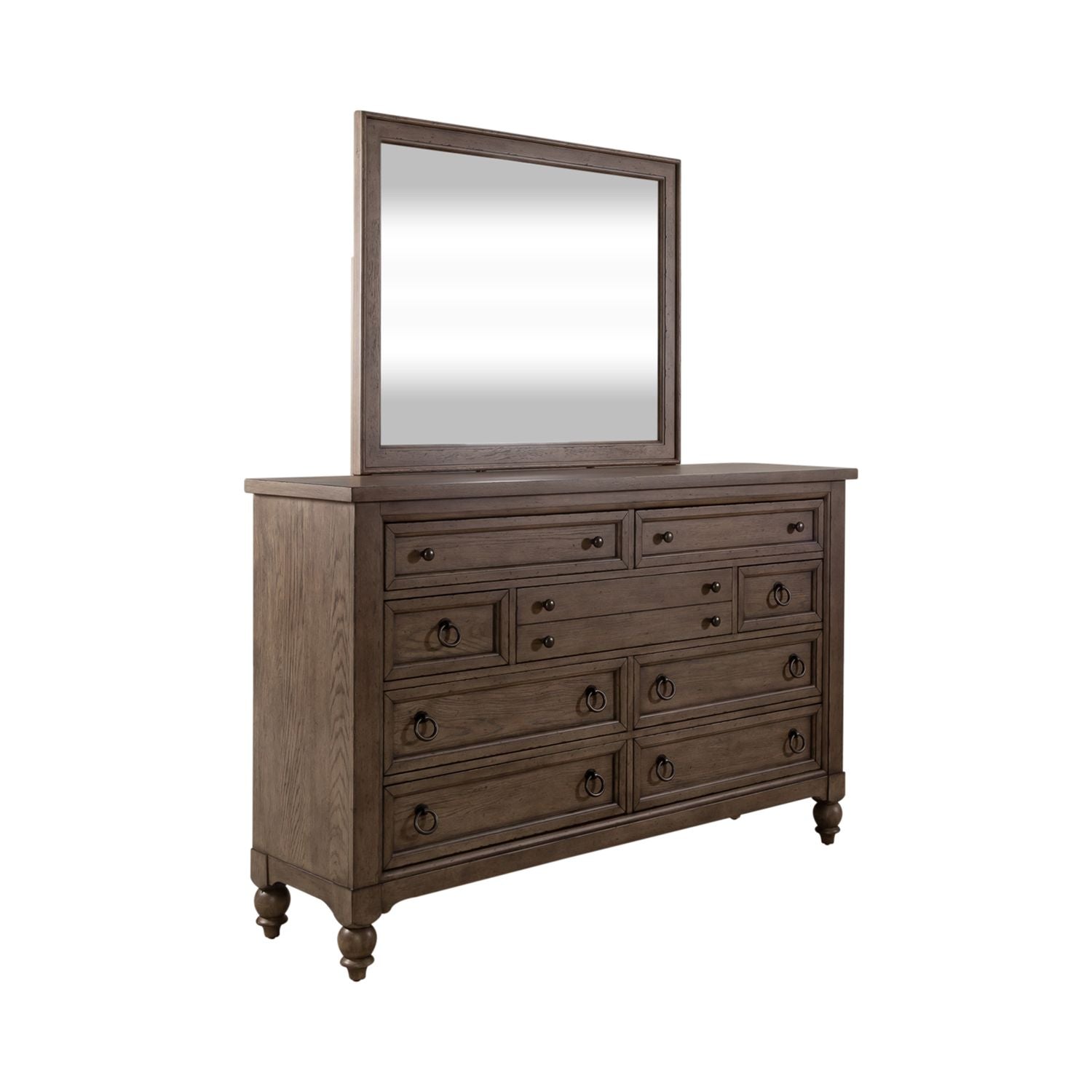 King California Sleigh Bed, Dresser & Mirror, Night Stand