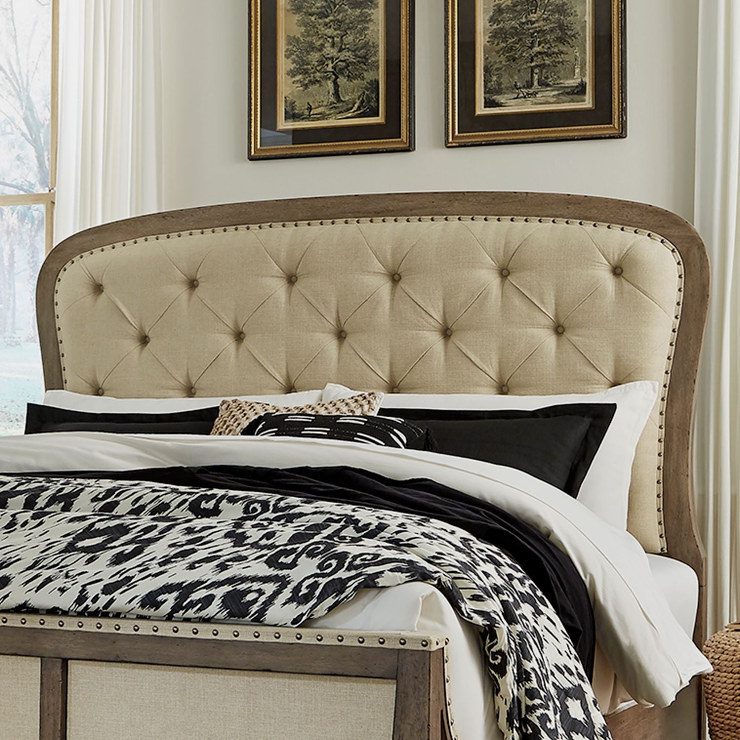 King Tufted Panel Headboard