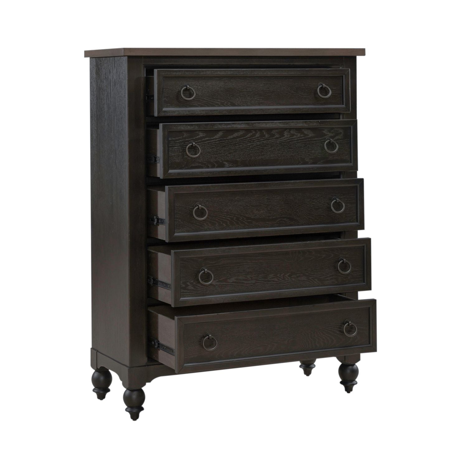 5 Drawer Chest - Black