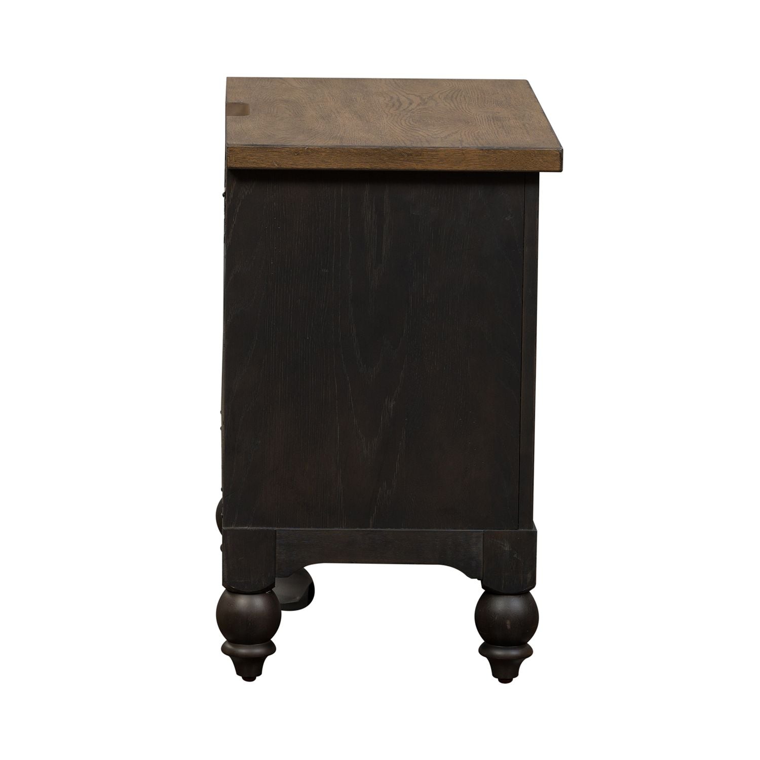 2 Drawer Night Stand w/ Charging Station - Black