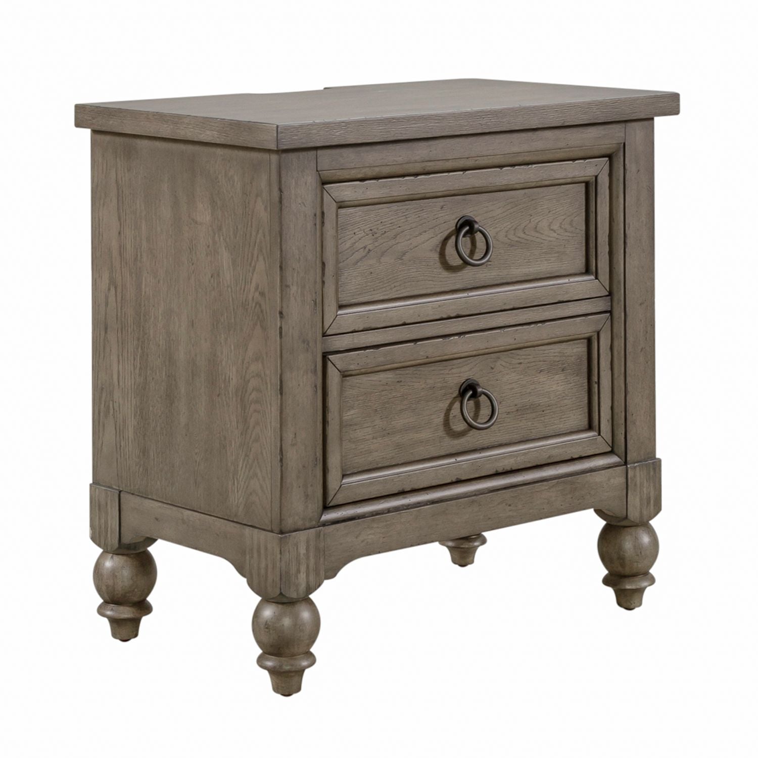 2 Drawer Night Stand w/ Charging Station