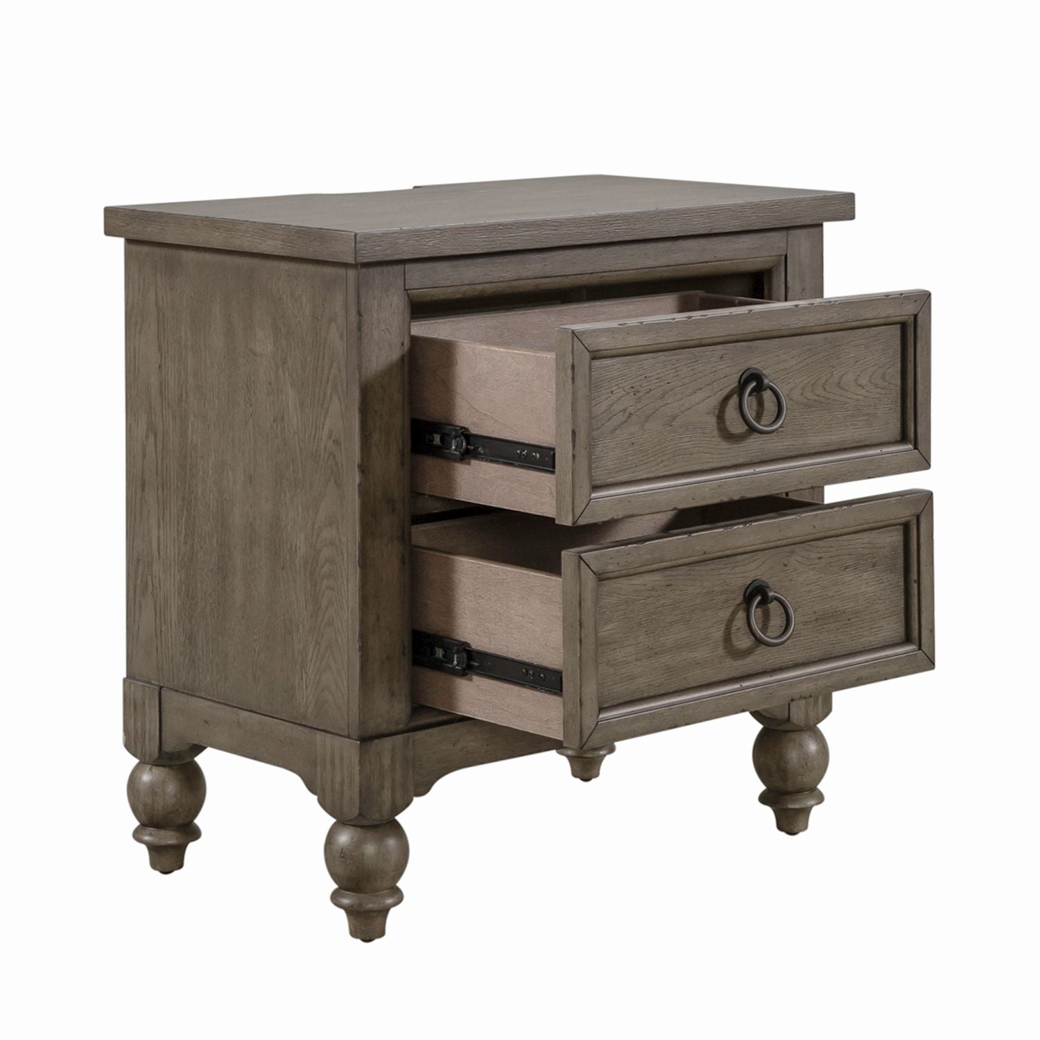 2 Drawer Night Stand w/ Charging Station