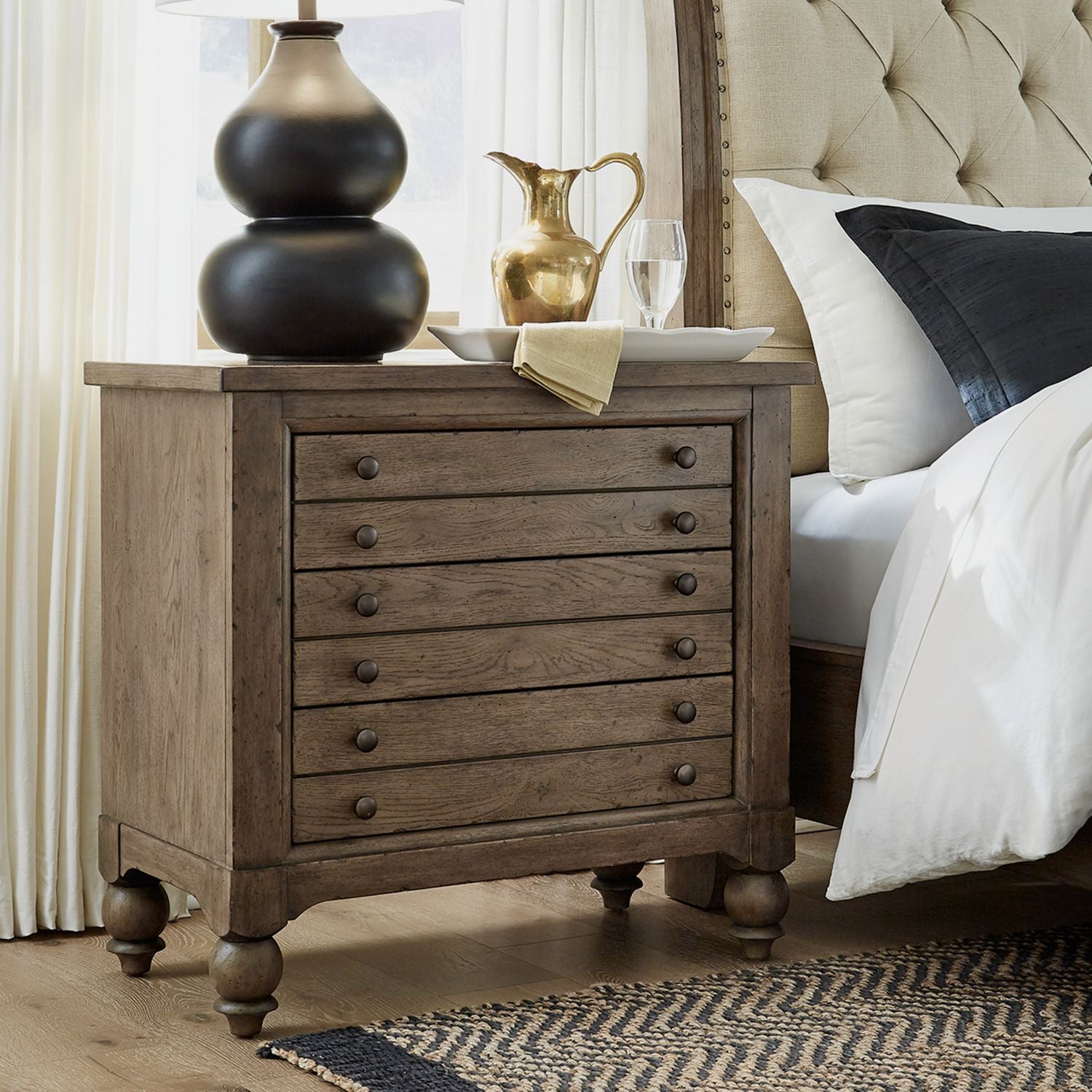 Bedside Chest w/ Charging Station