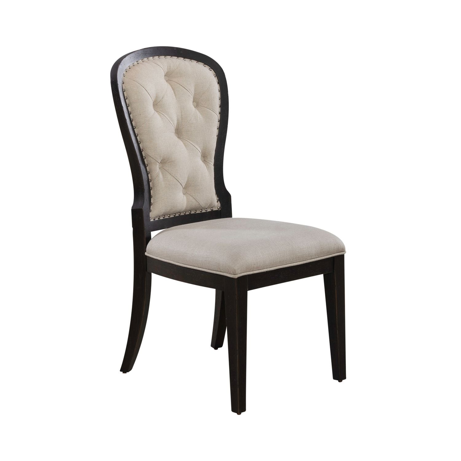 Uph Tufted Back Side Chair - Black