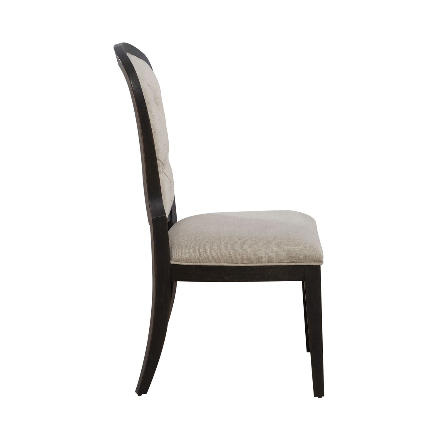 Uph Tufted Back Side Chair - Black