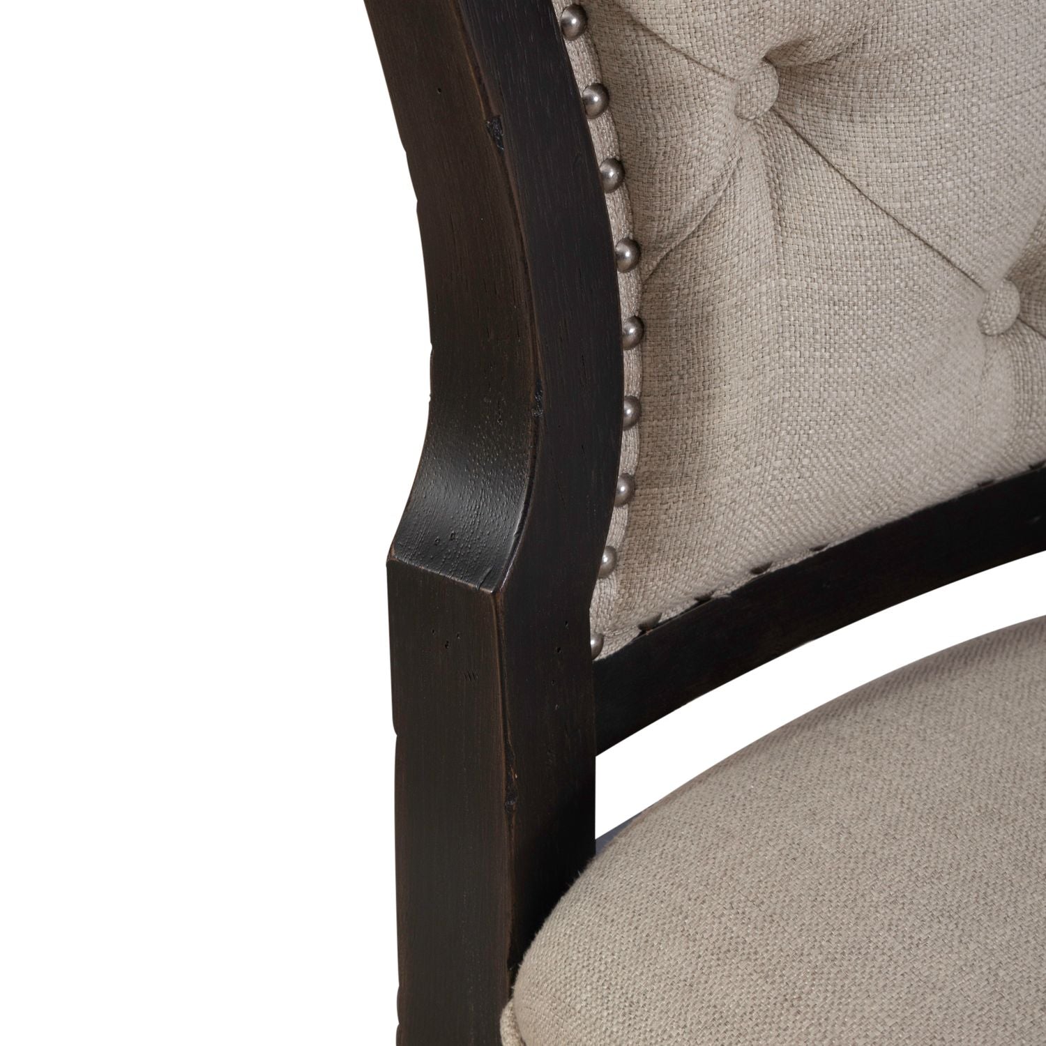 Uph Tufted Back Side Chair - Black