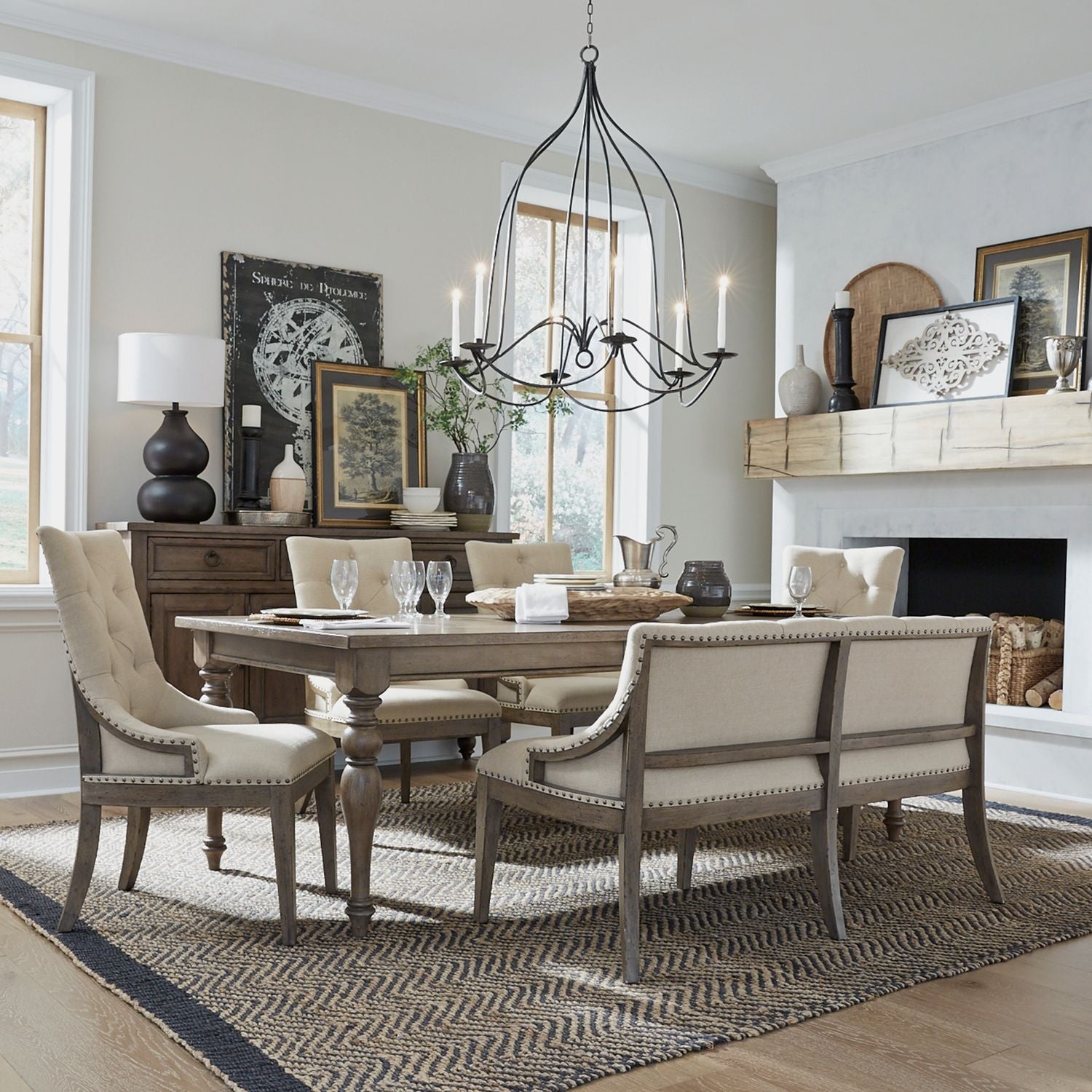 6 Piece Leg Table Set