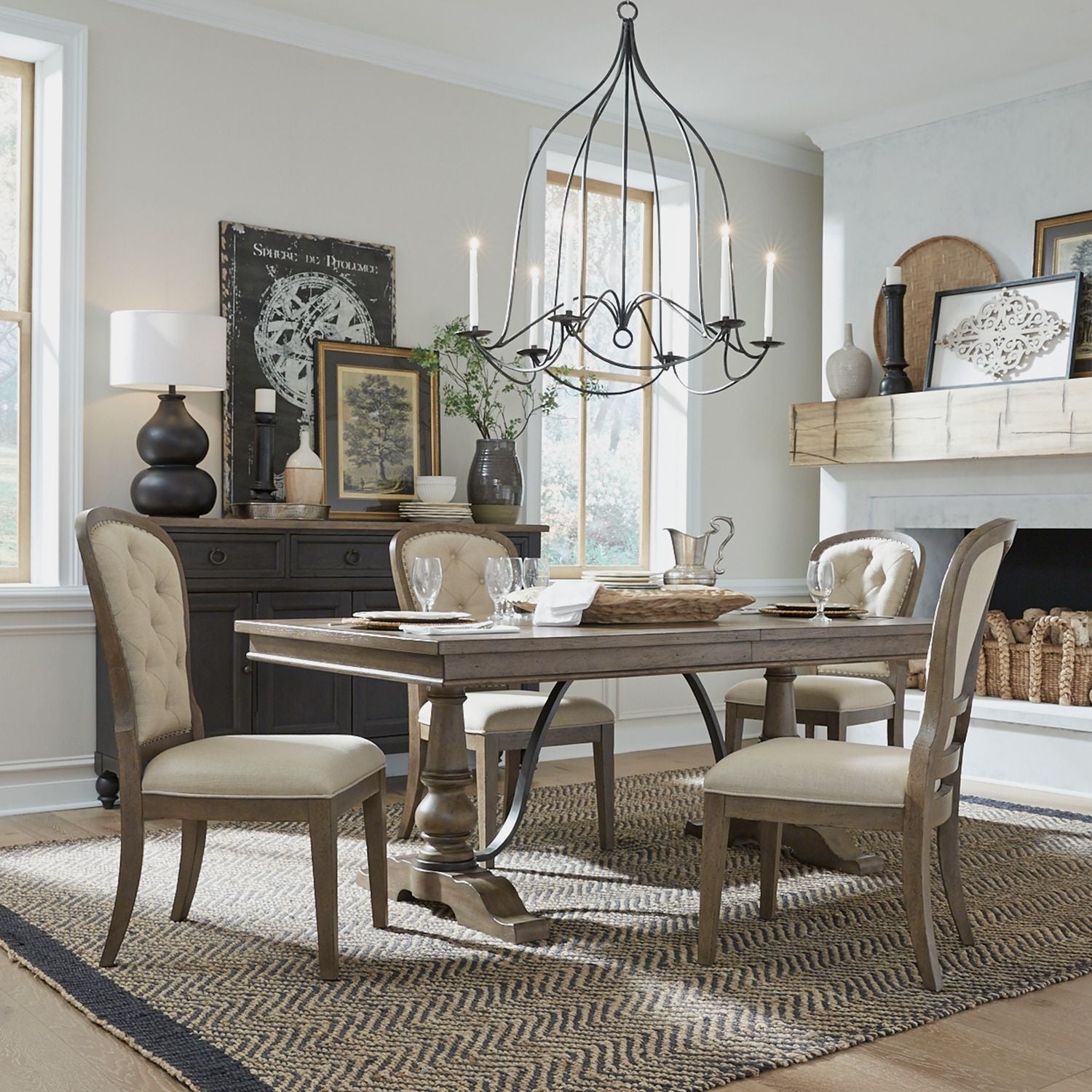 Optional 5 Piece Trestle Table Set