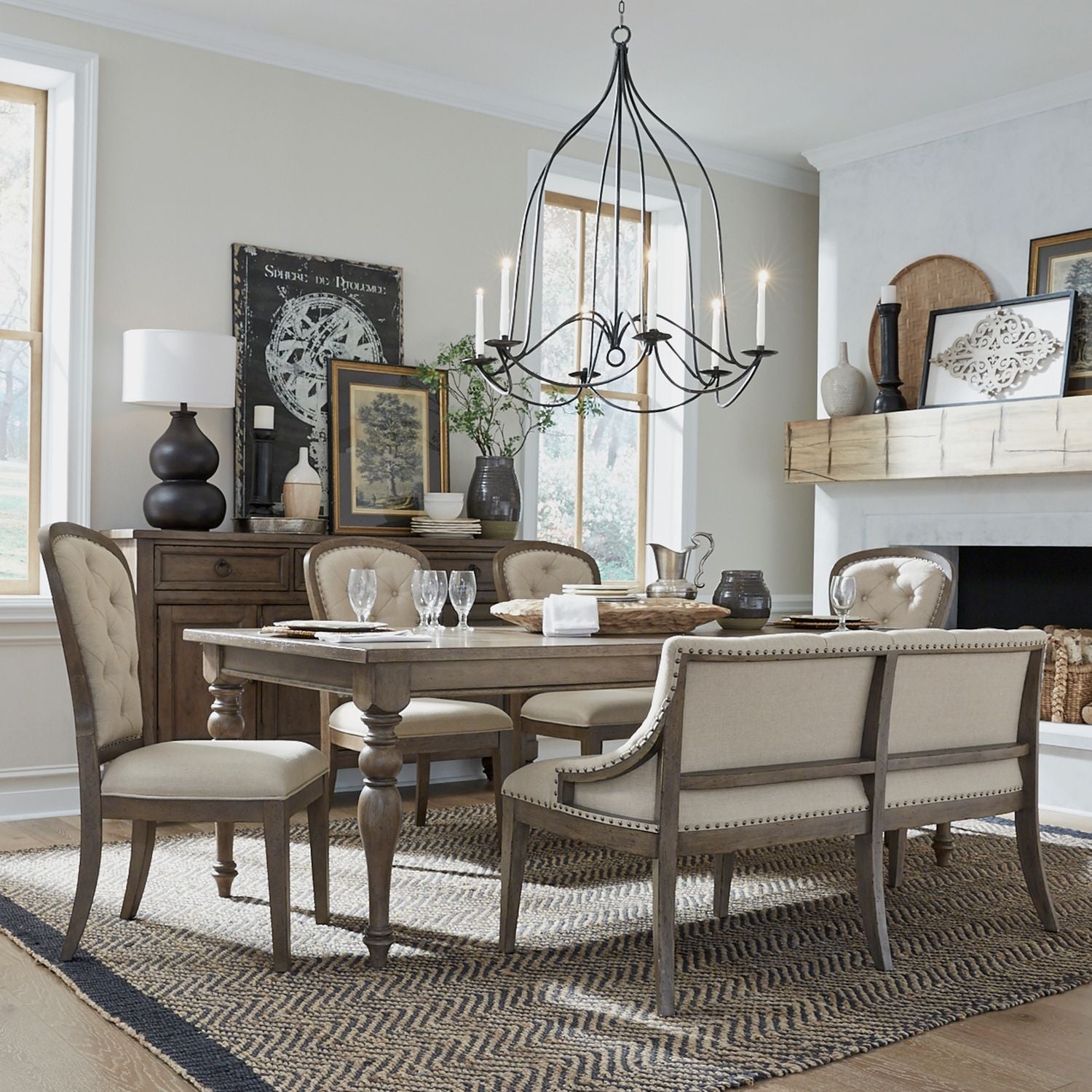 Optional 6 Piece Leg Table Set