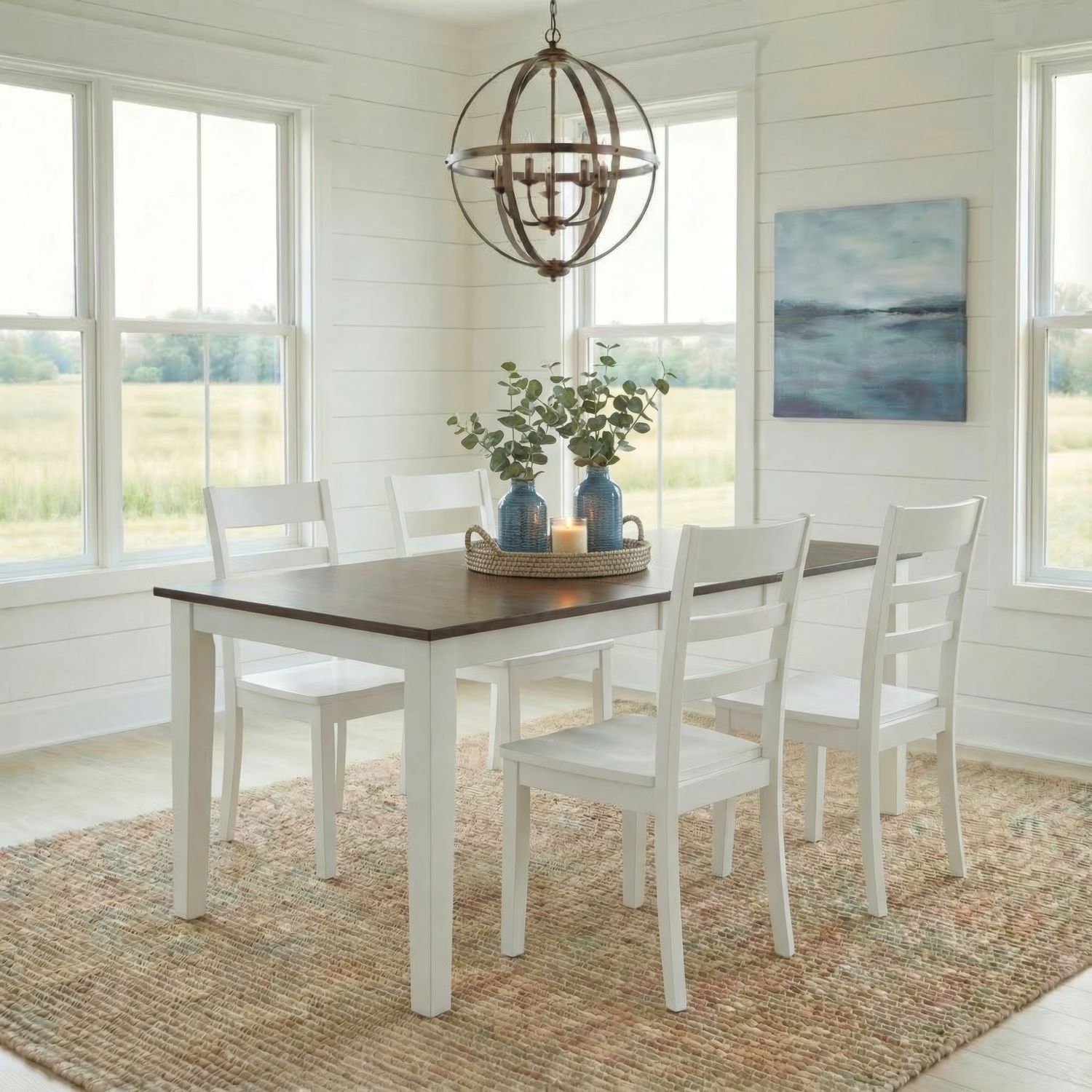 5 Piece Leg Table Set