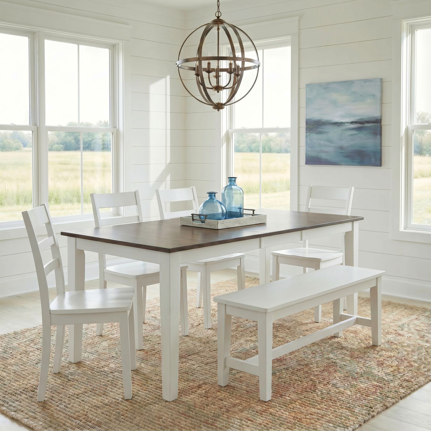 Landale 6 Piece Leg Dining Table Set