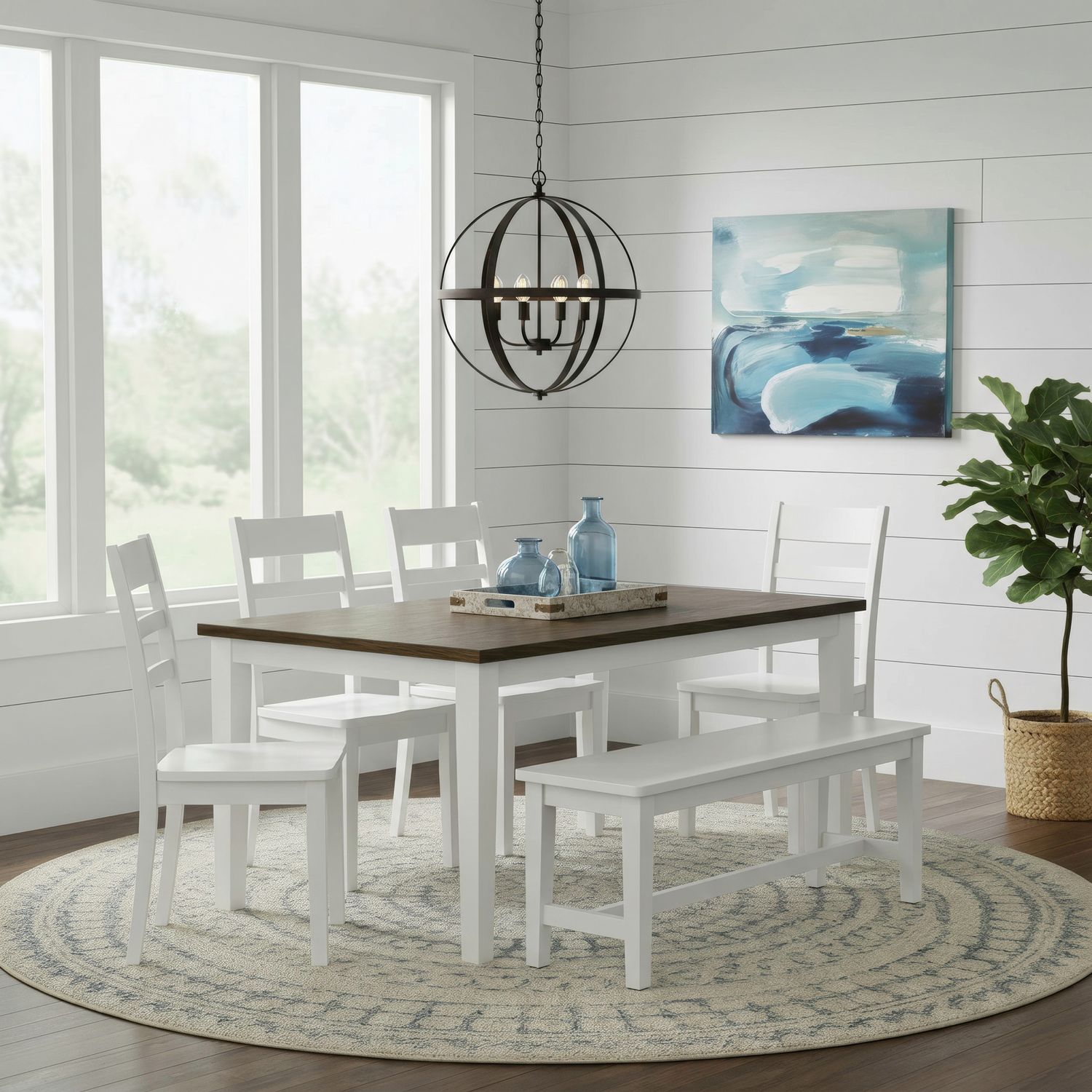 Landale 6 Piece Rectangular Dining Table Set
