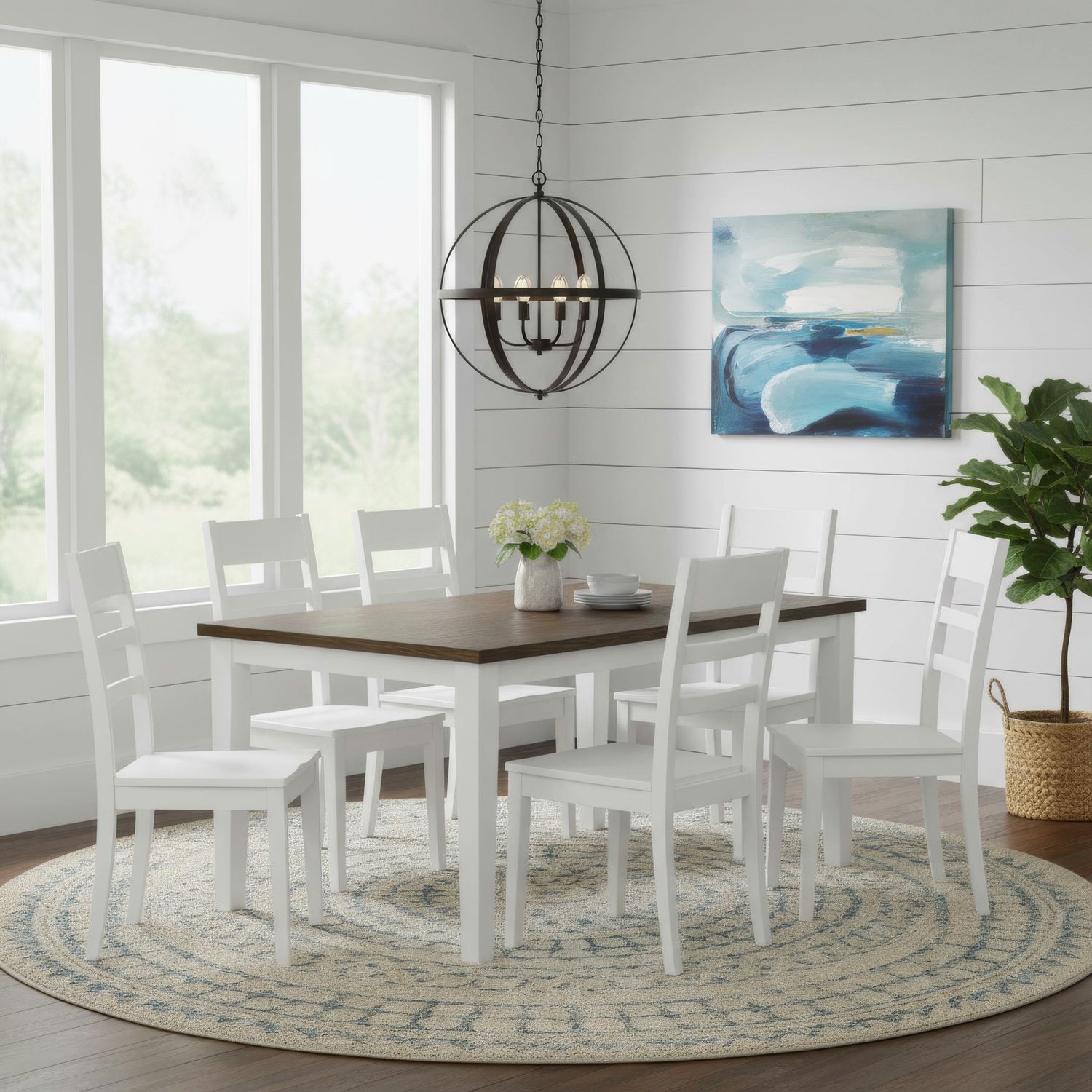 7 Piece Rectangular Table Set