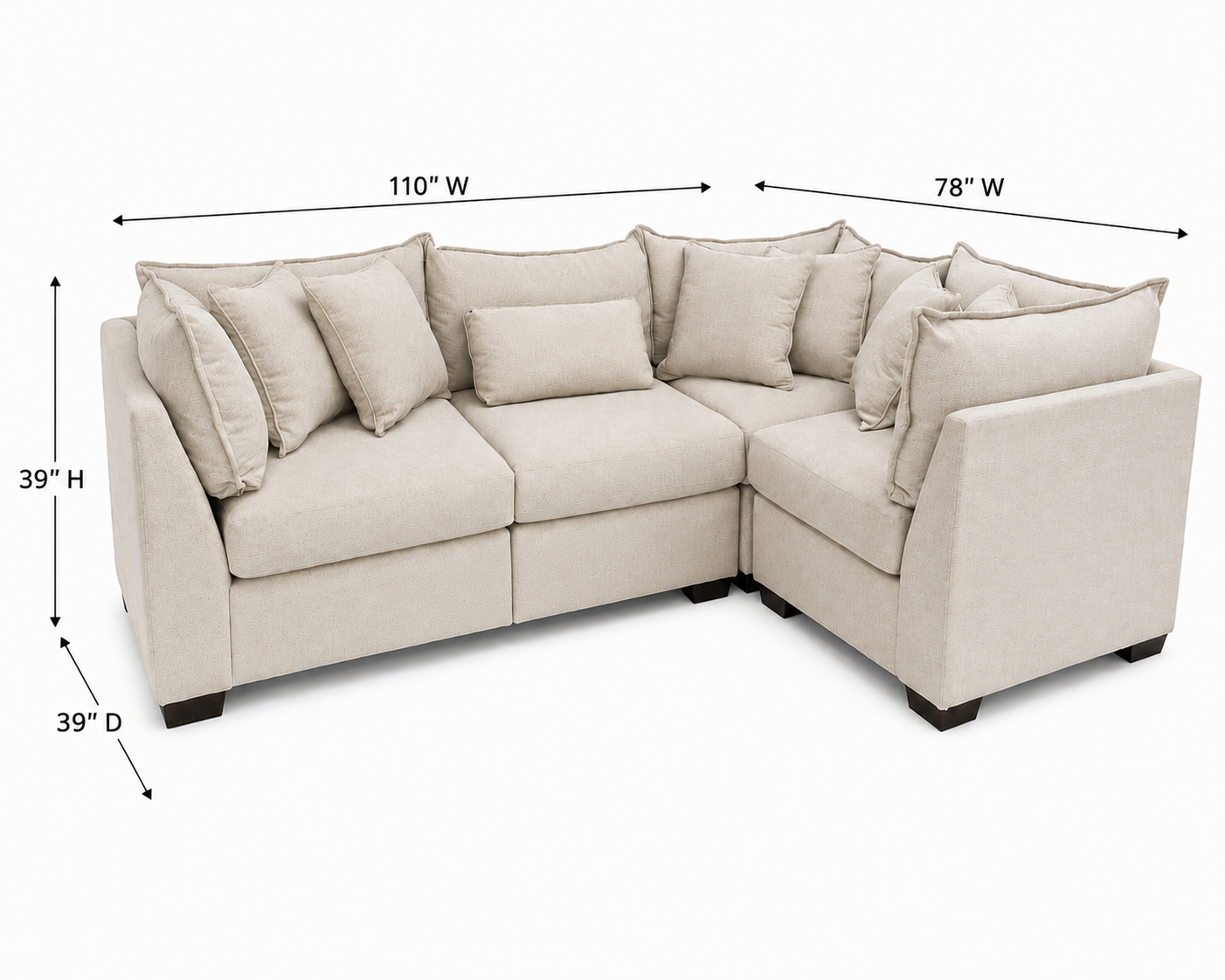 Alina 4 Pc Corner Sectional