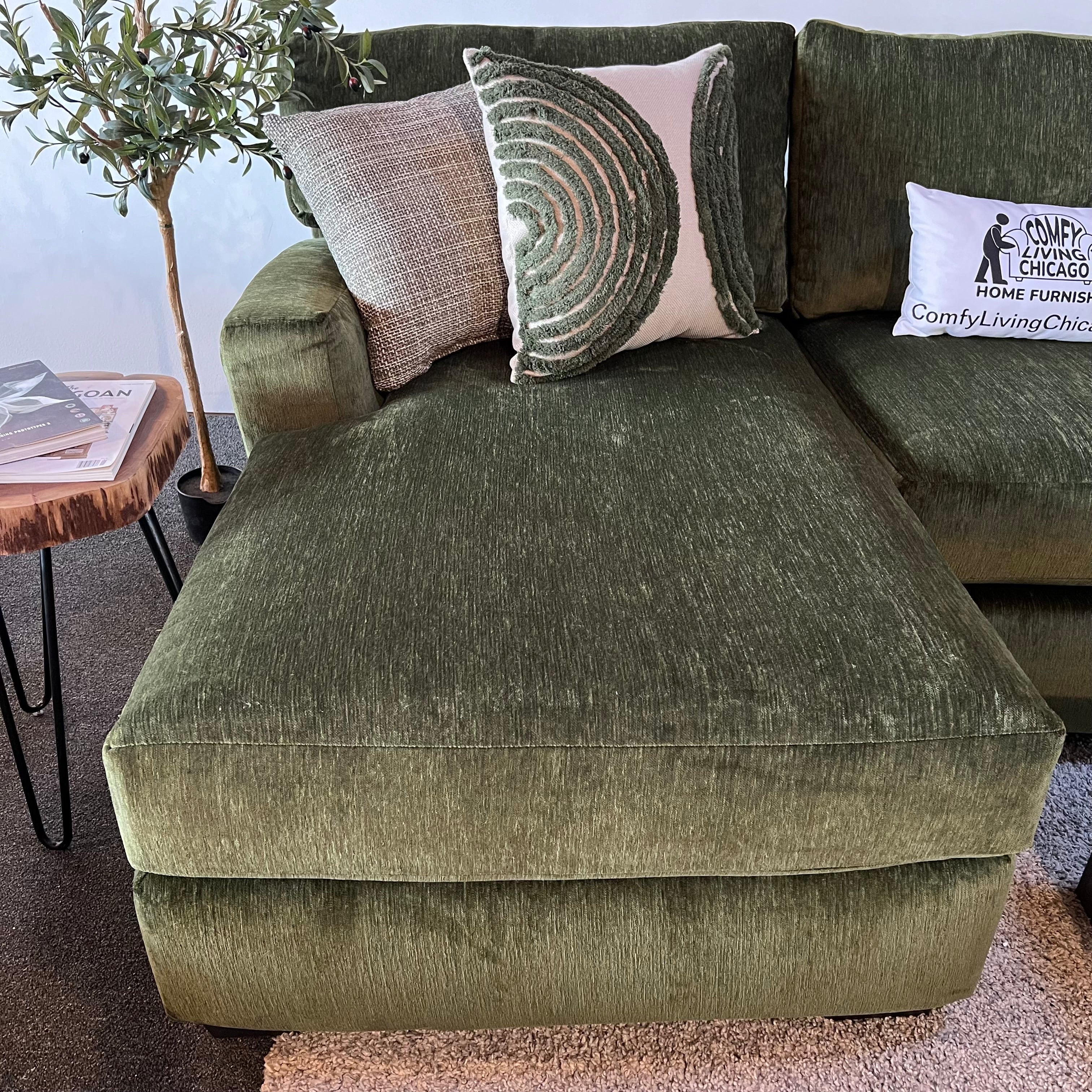 Loft Sectional Sofa with USB Chargers