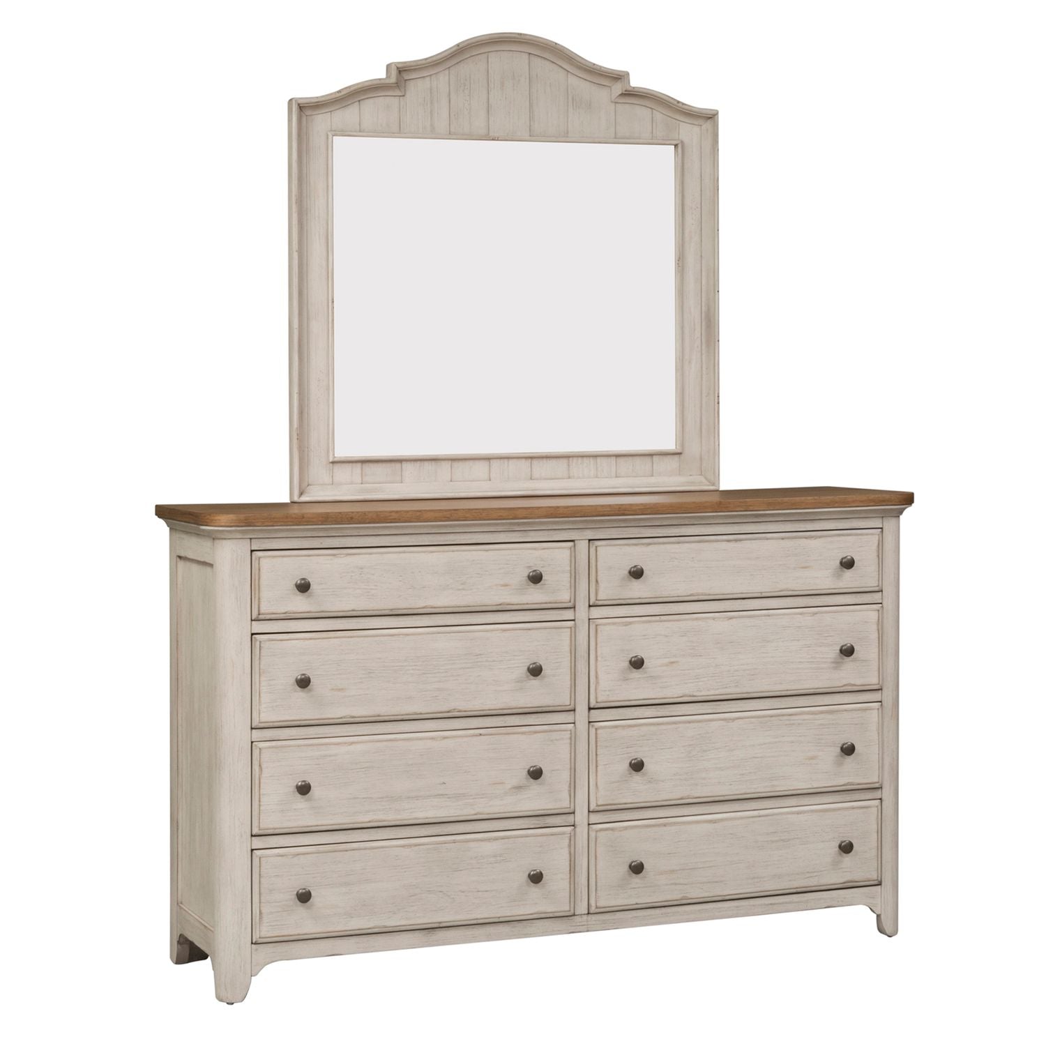 King Sleigh Bed, Dresser & Mirror, Night Stand