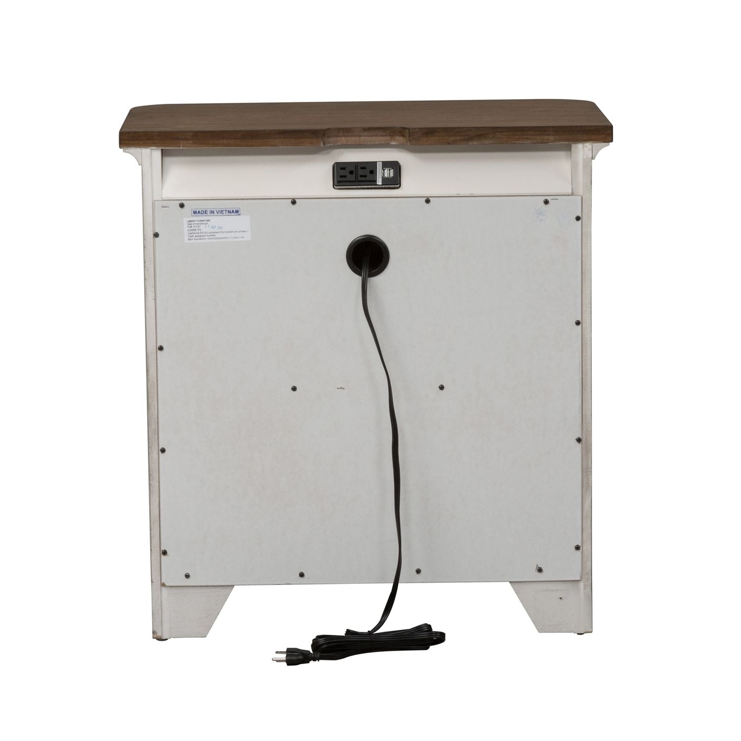 3 Drawer Night Stand w/ Charging Station