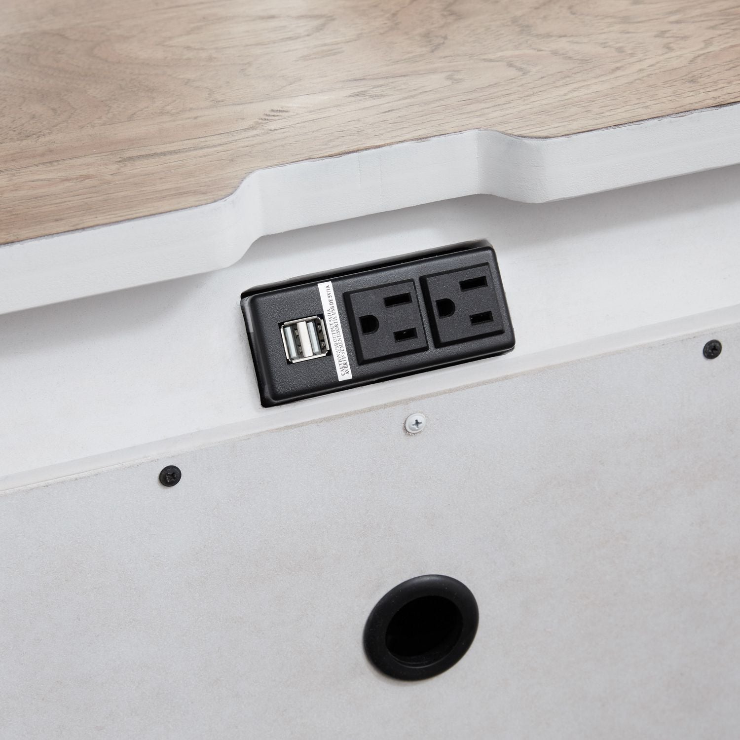 3 Drawer Night Stand w/ Charging Station