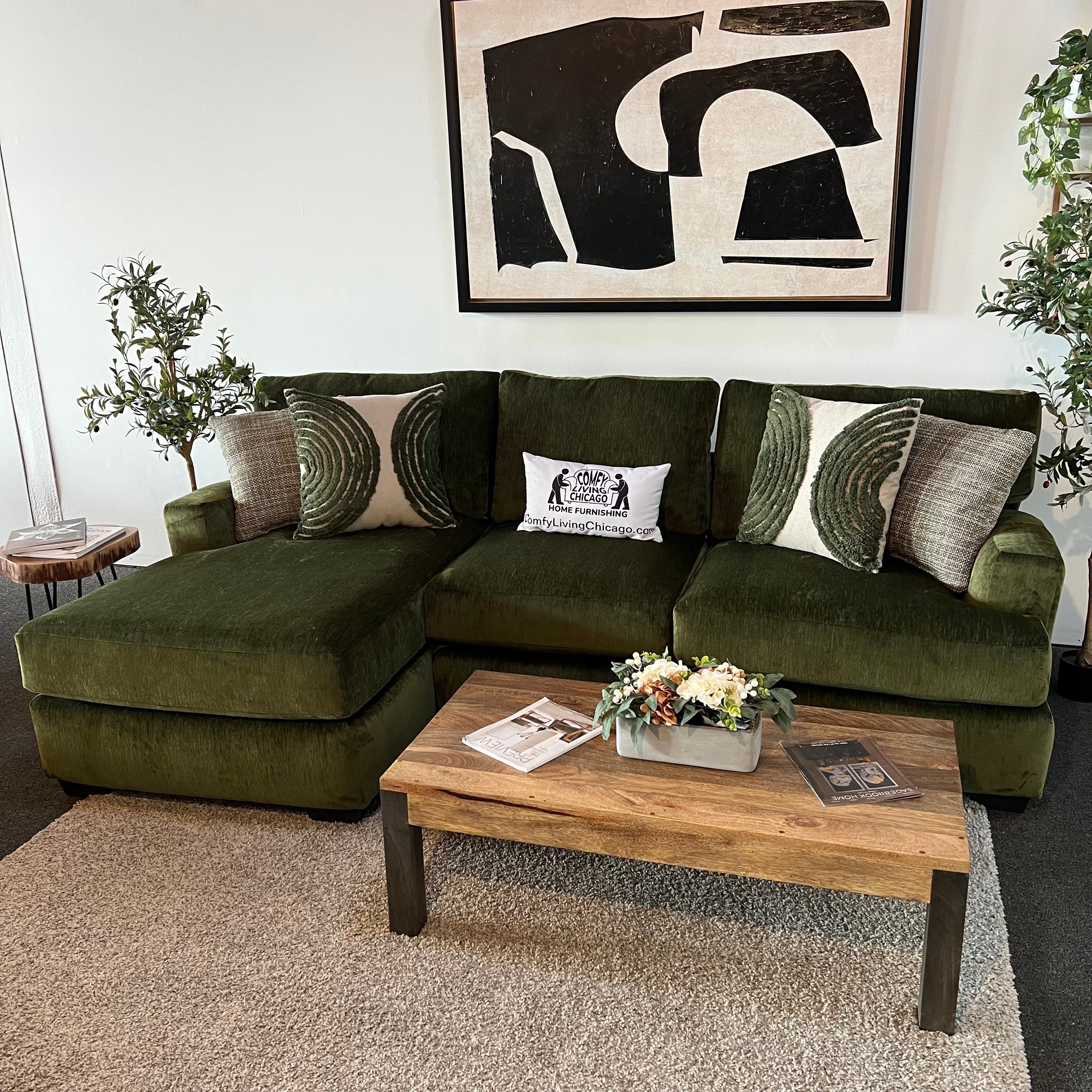 Loft Sectional Sofa with USB Chargers