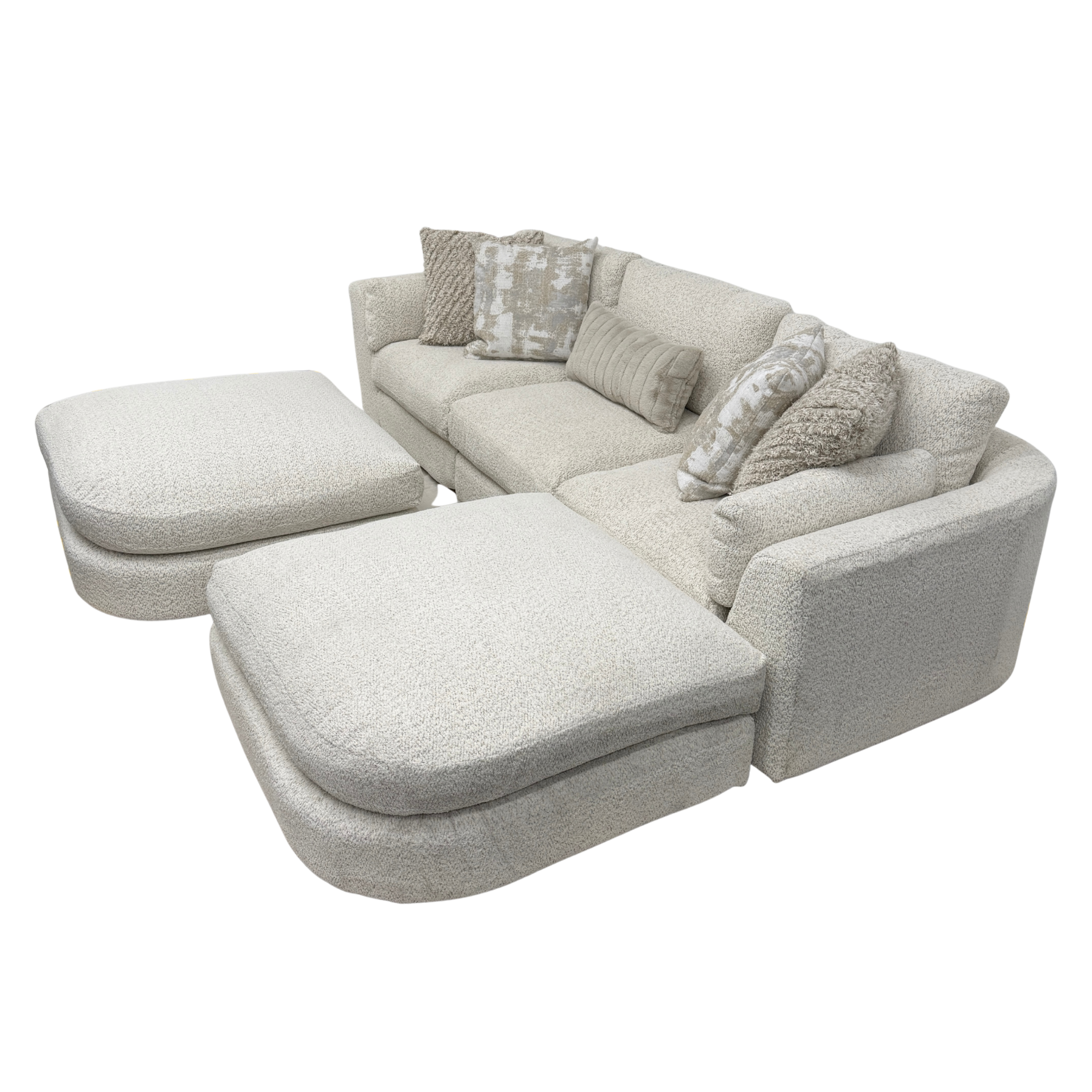 Juniper 3-Piece Sofa with 2 Ottomans