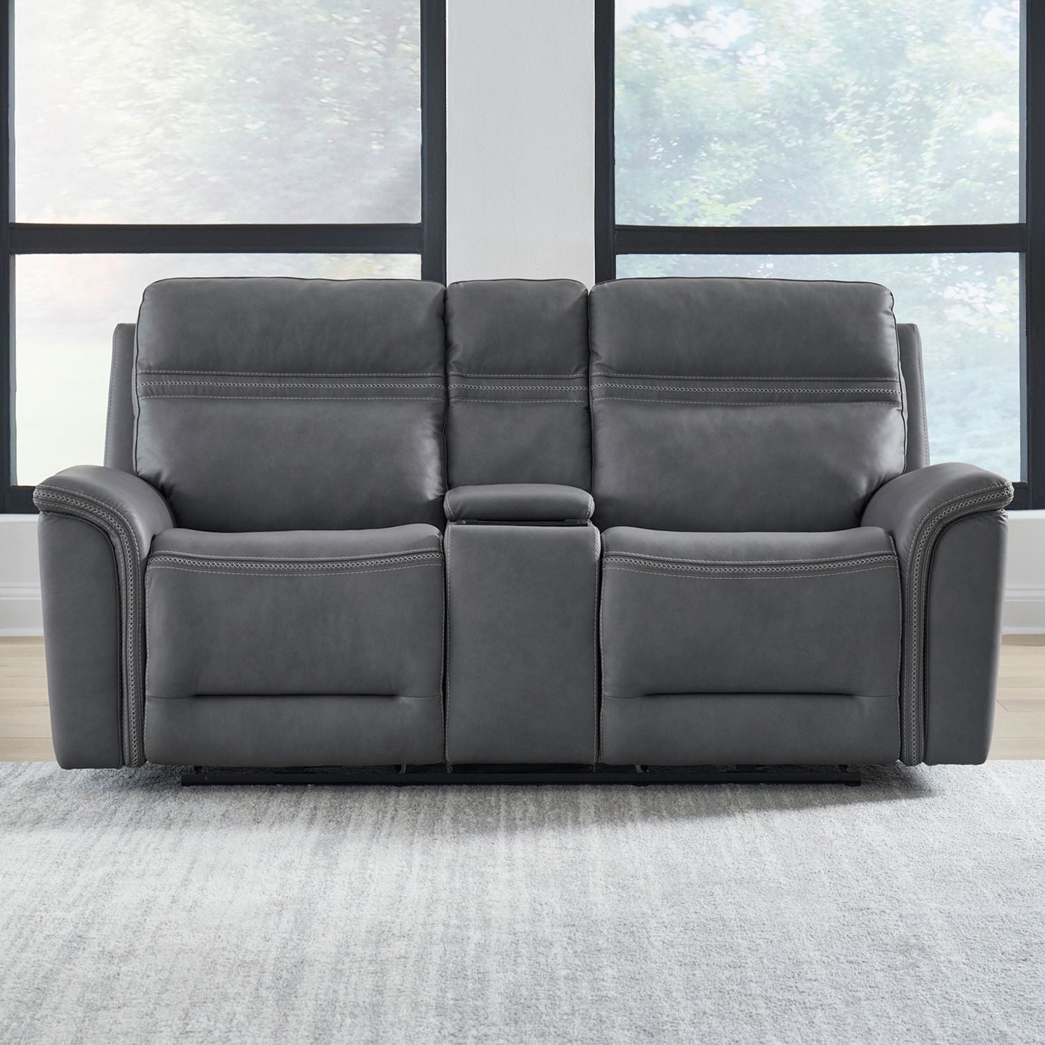 Loveseat w/Console P3 & ZG - Blue Gray