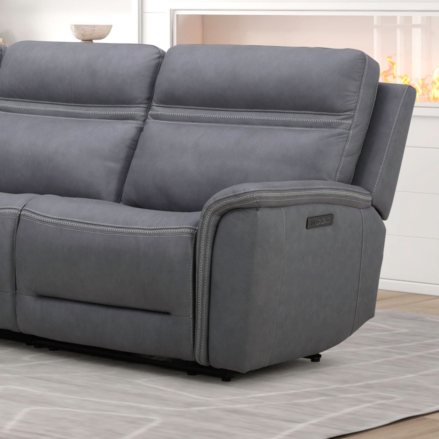 R Arm Recliner P3 & ZG - Blue Gray