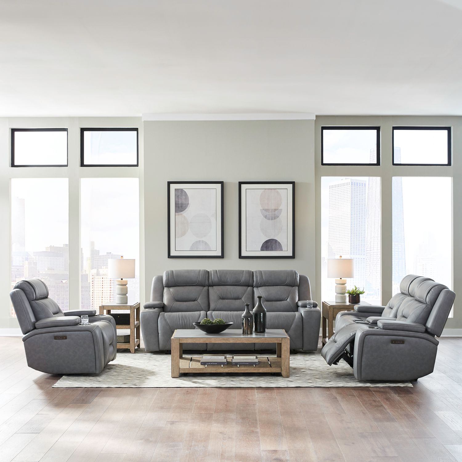 Sofa w/ Loveseat & Recliner