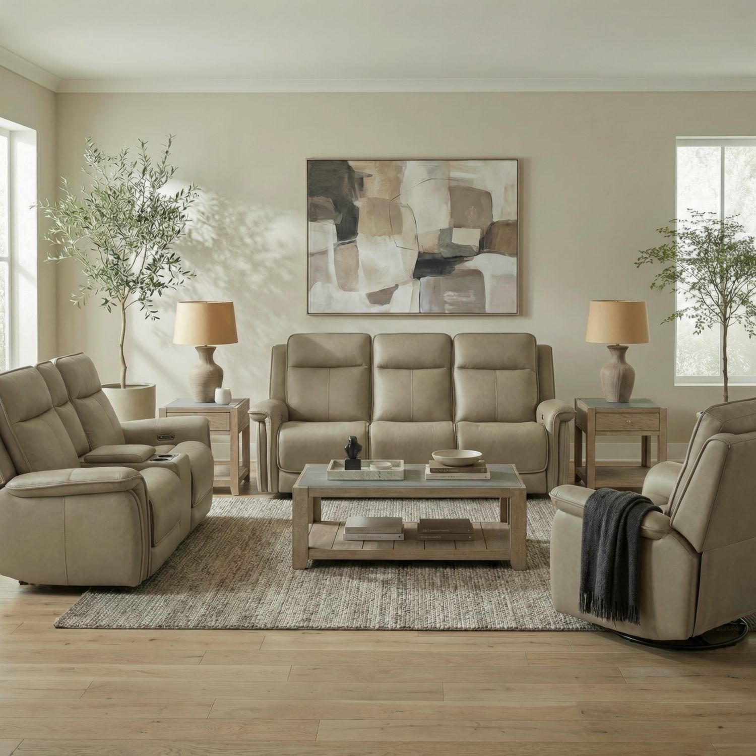 Sofa w/ Loveseat & Recliner