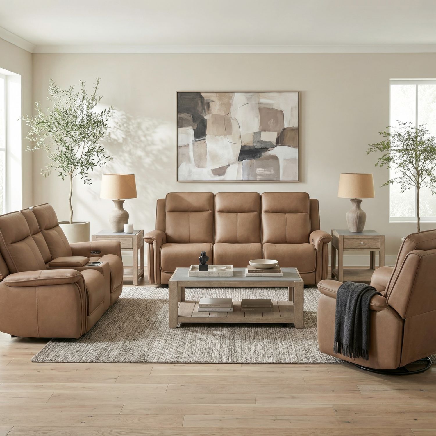 Sofa w/ Loveseat & Recliner