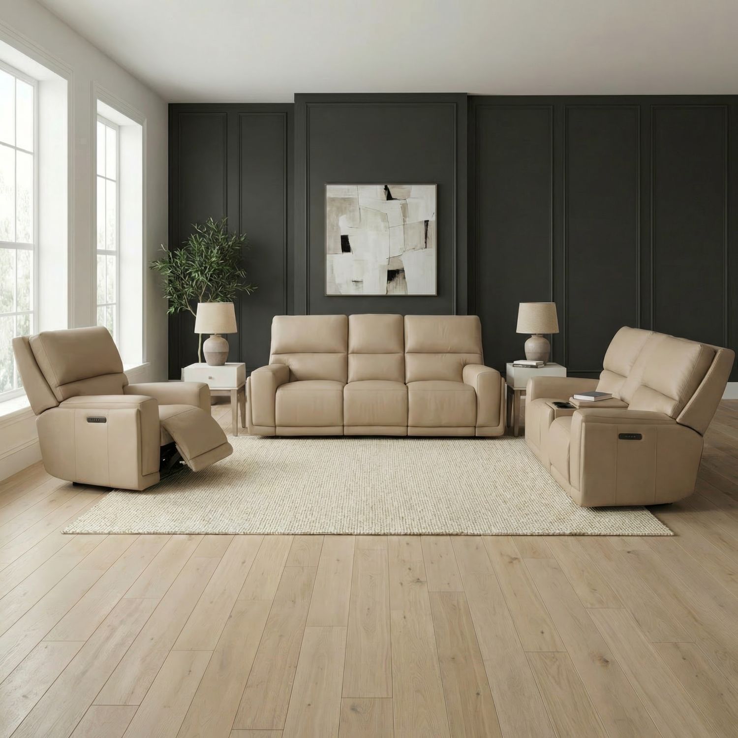 Sofa w/ Loveseat & Recliner
