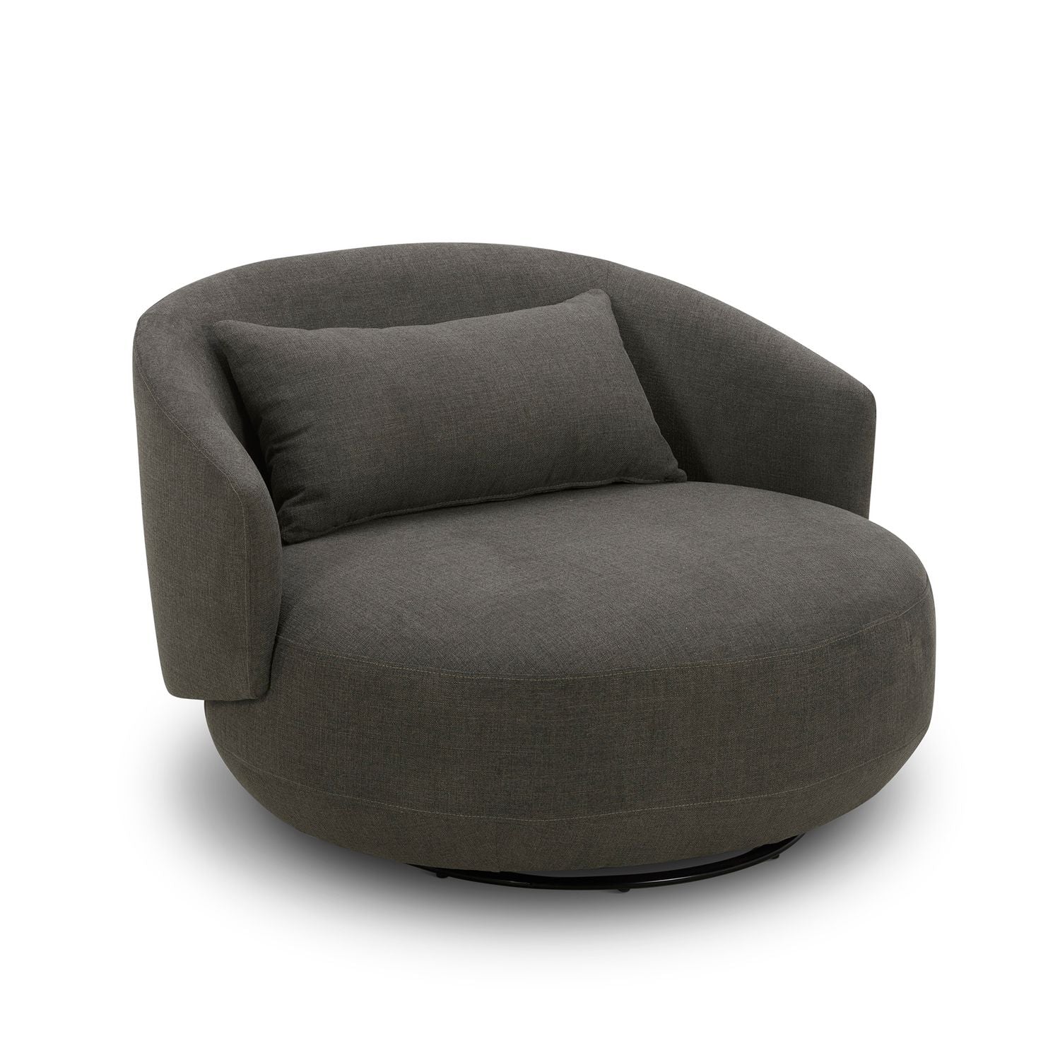 Uph Swivel Cuddler Chair - Charcoal