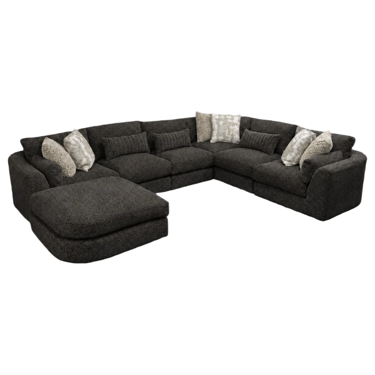 Juniper 6-Piece U-Shape Sectional with Ottoman