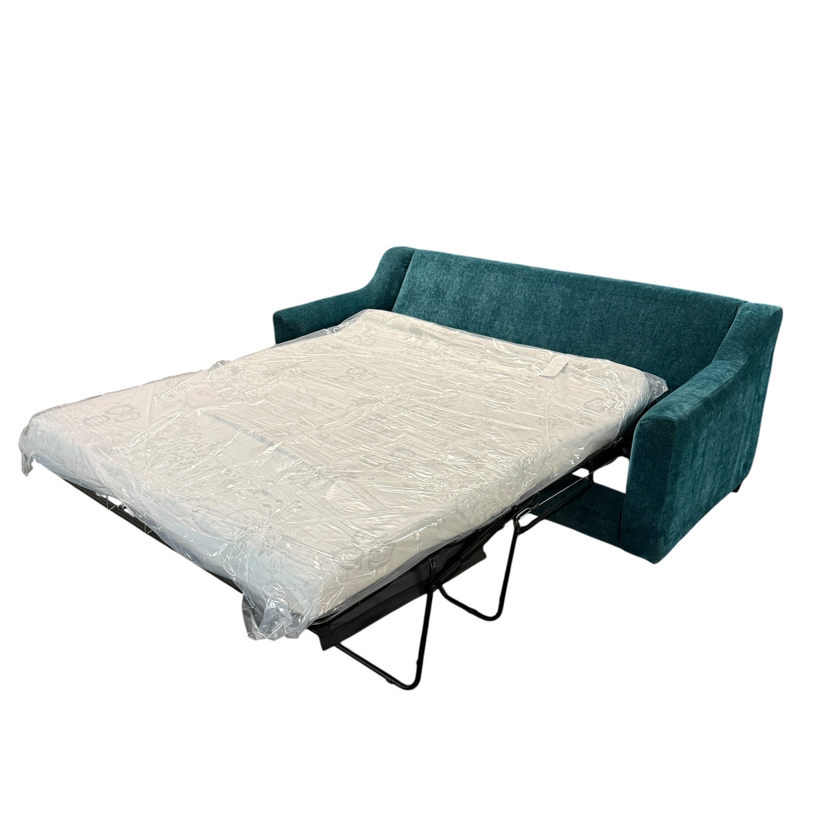 Tufted Aqua Blue Queen Sleeper Sofa