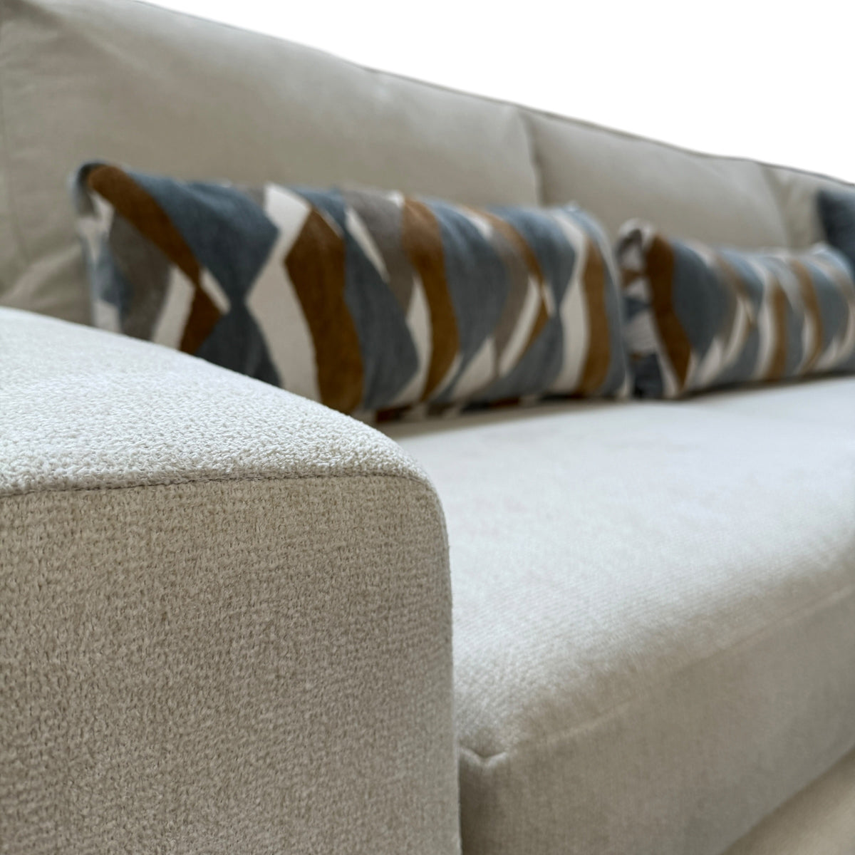 Savelle Corner Sectional Sofa in Cream