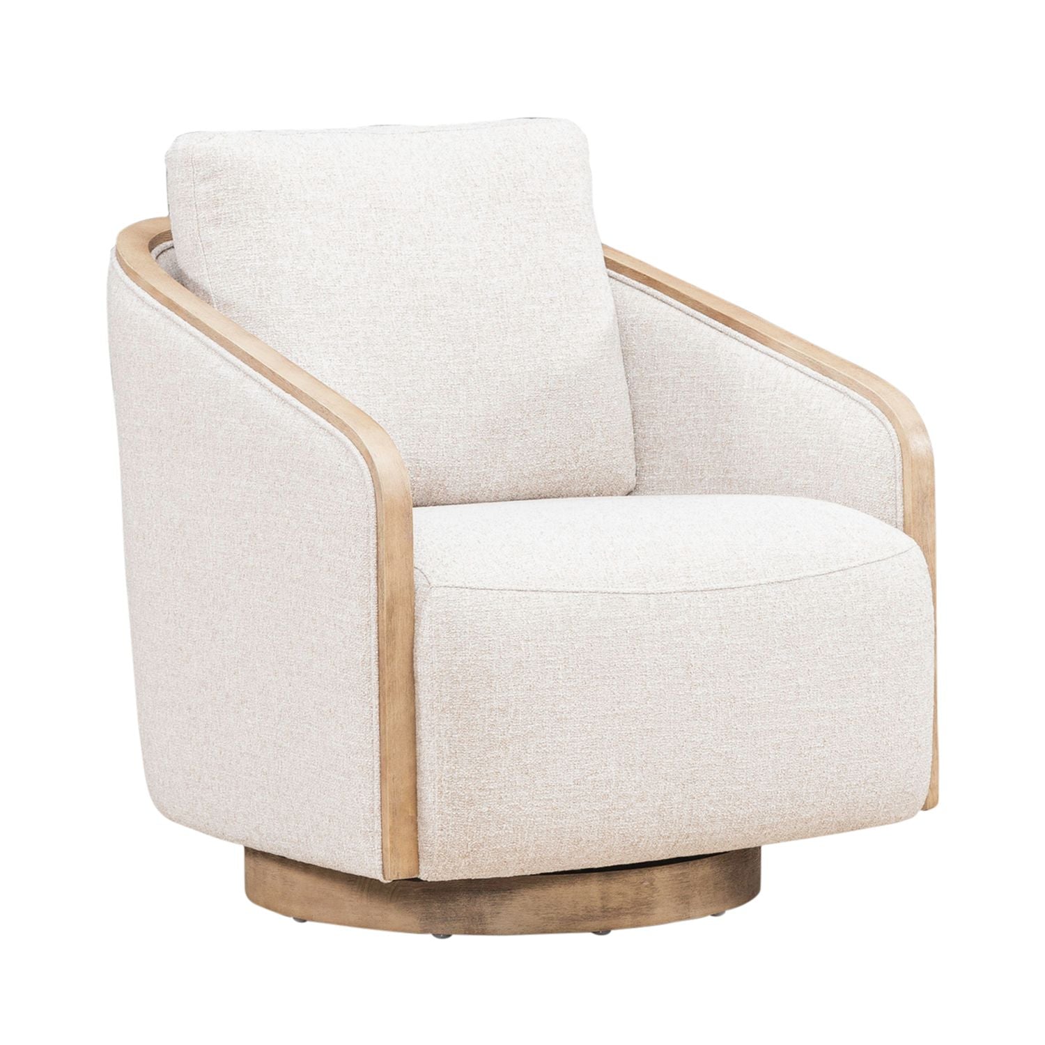 Uph Swivel Accent Chair - Light Brown