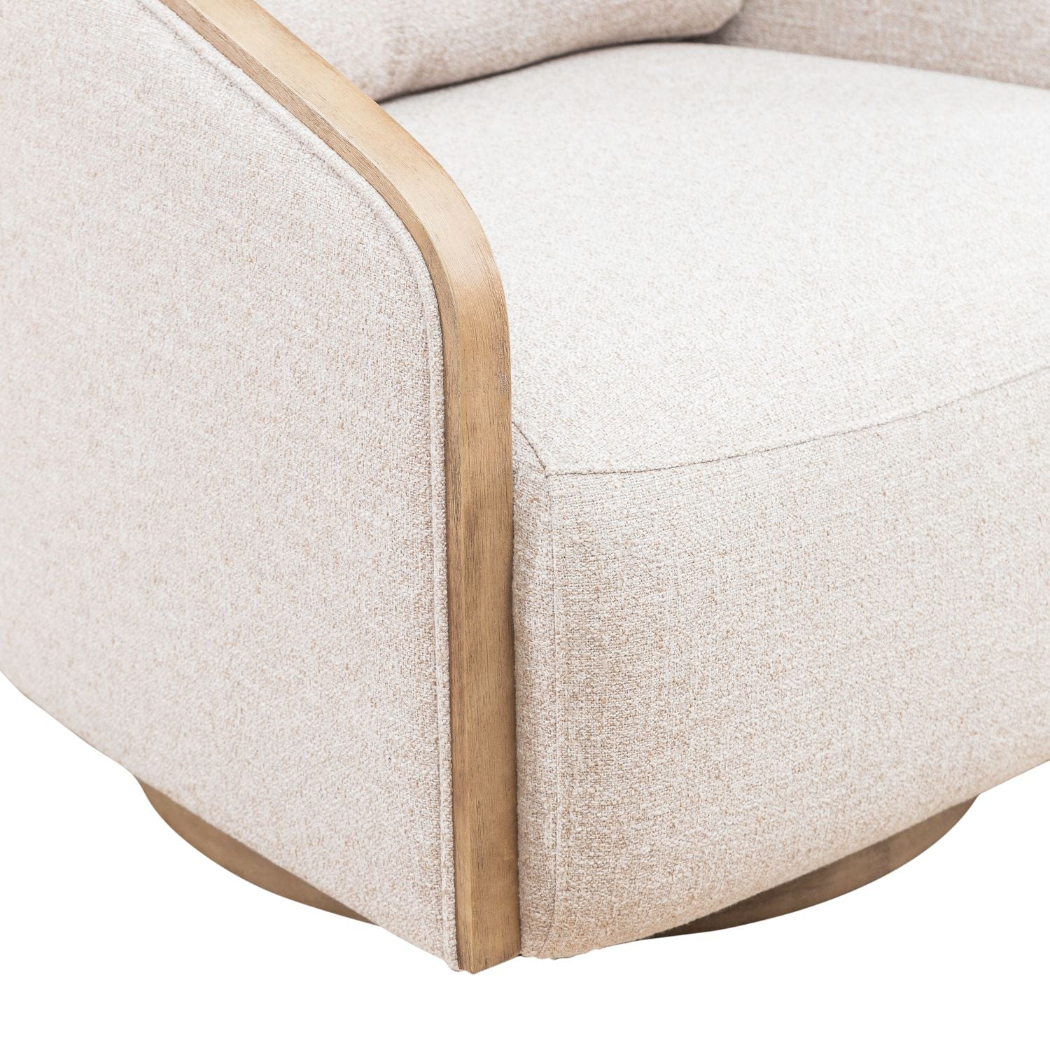 Uph Swivel Accent Chair - Light Brown